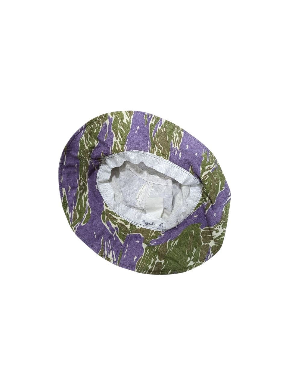 agnes b. VINTAGE PURPLE AGNES B CAMOUFLAGE TIGER STRIPE BUCKET HAT Size ONE SIZE - 3 Thumbnail
