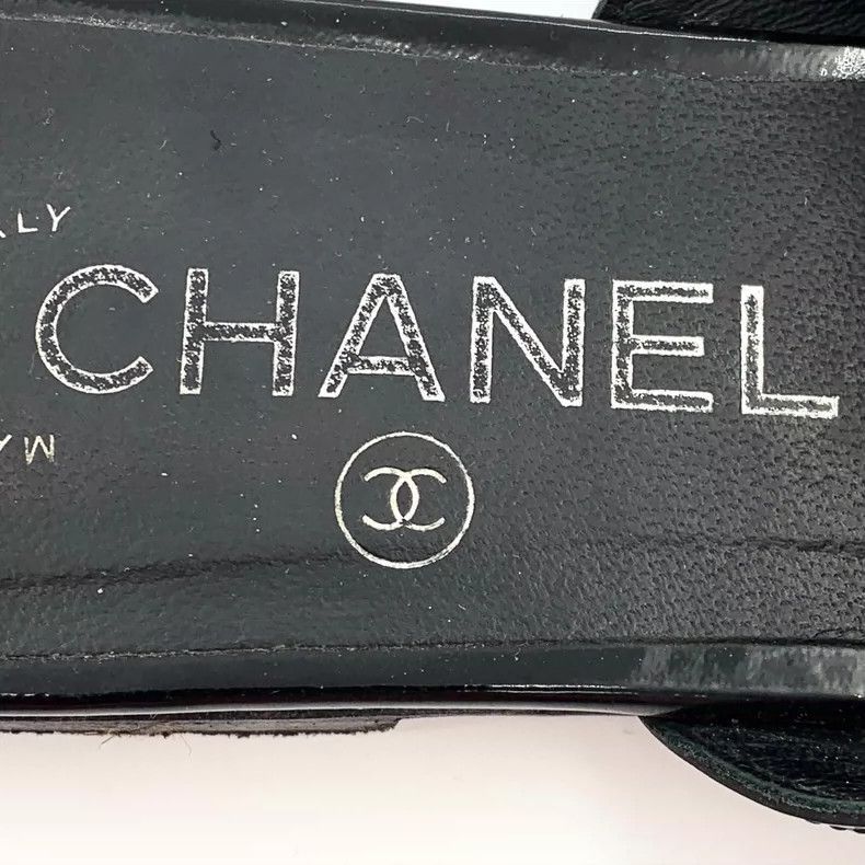 Chanel Chanel Black Leather Half Slippers Size 38 -2505 Size US 8 / EU 41 - 8 Thumbnail