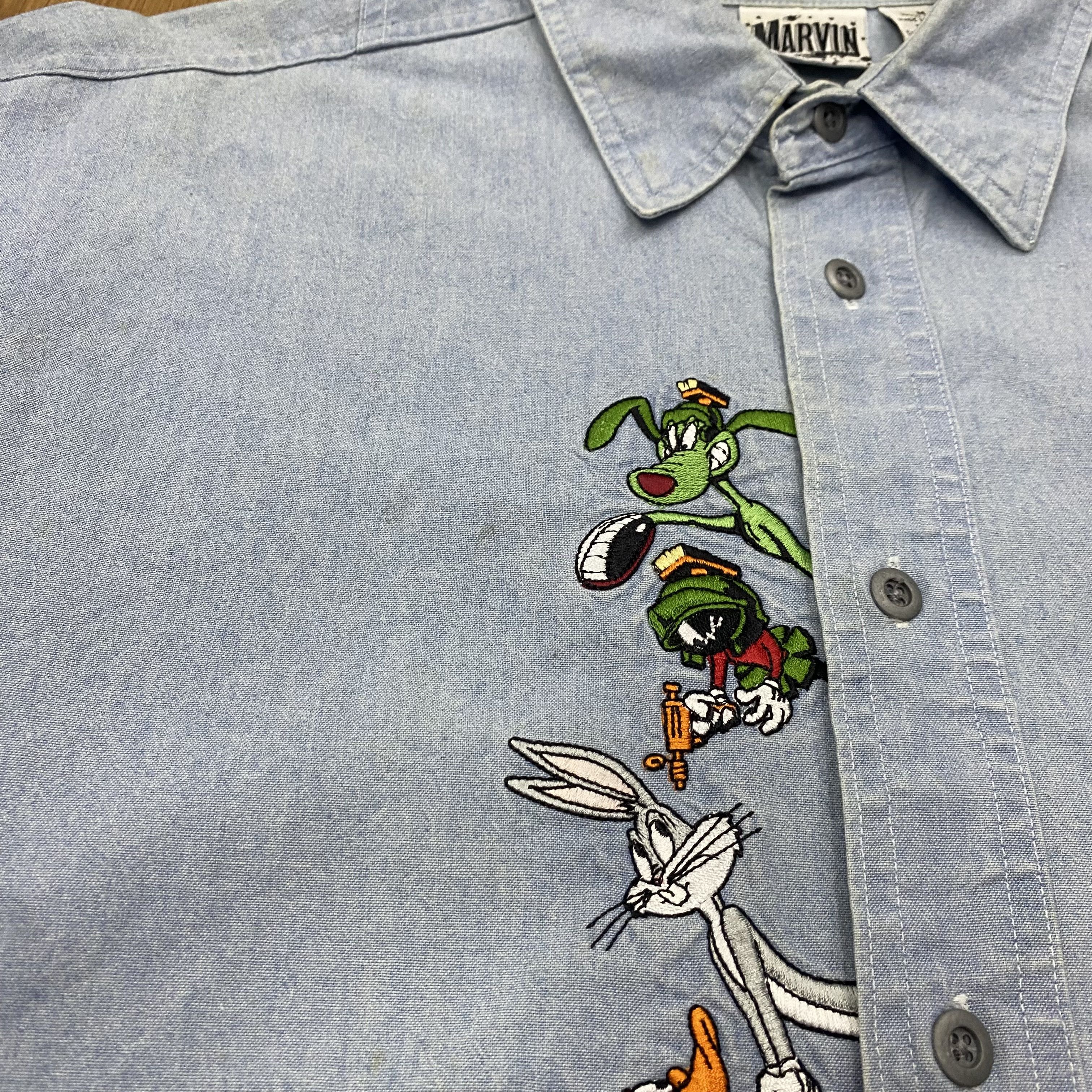 Vintage Vintage 90s Marvin Space Gear Embroidery Shirt CD167 Size US M / EU 48-50 / 2 - 4 Thumbnail
