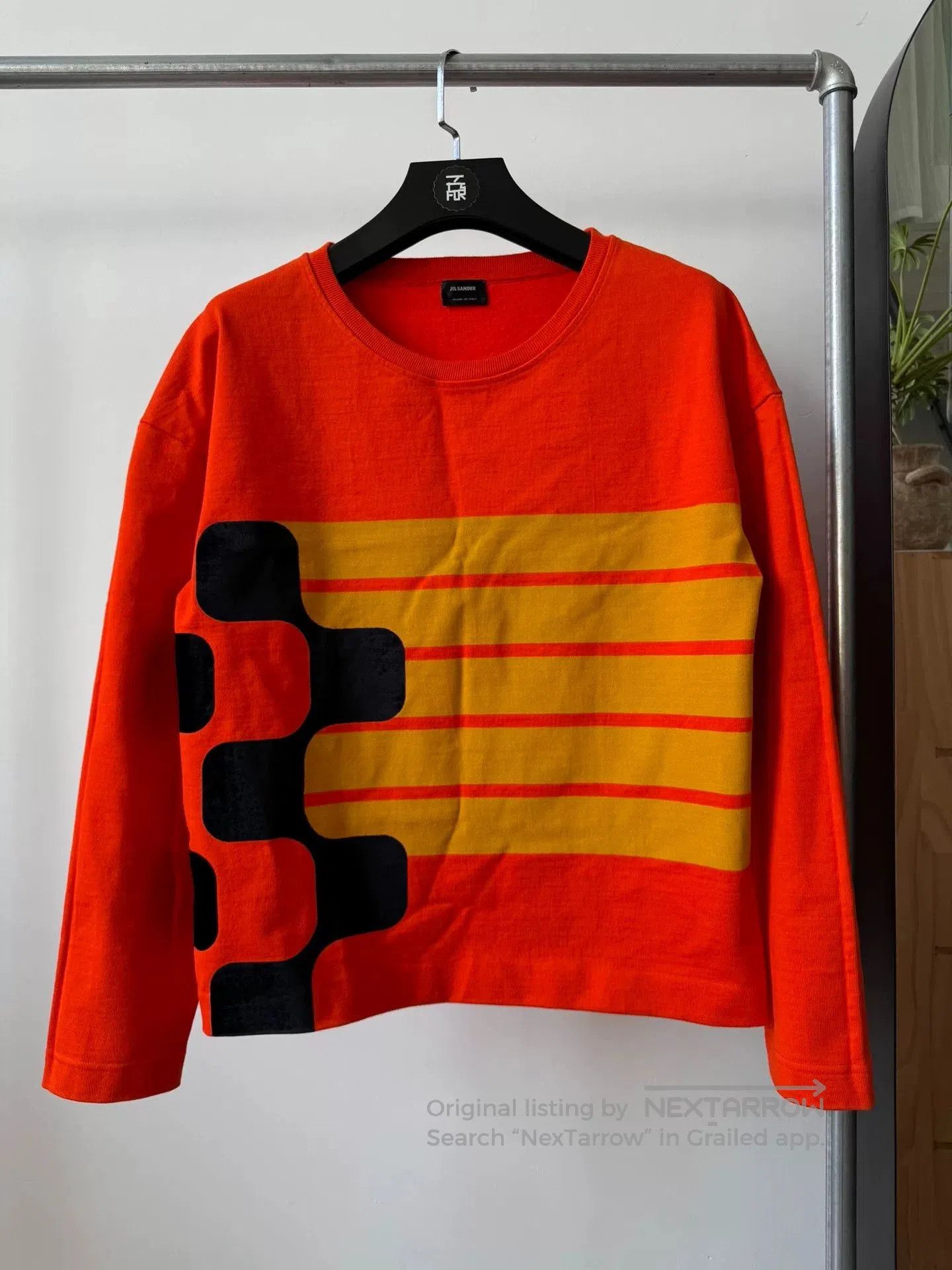 Jil Sander JIL SANDER AW15 Velvet Print Sweatshirt. Size M / US 6-8 / IT 42-44 - 1 Thumbnail
