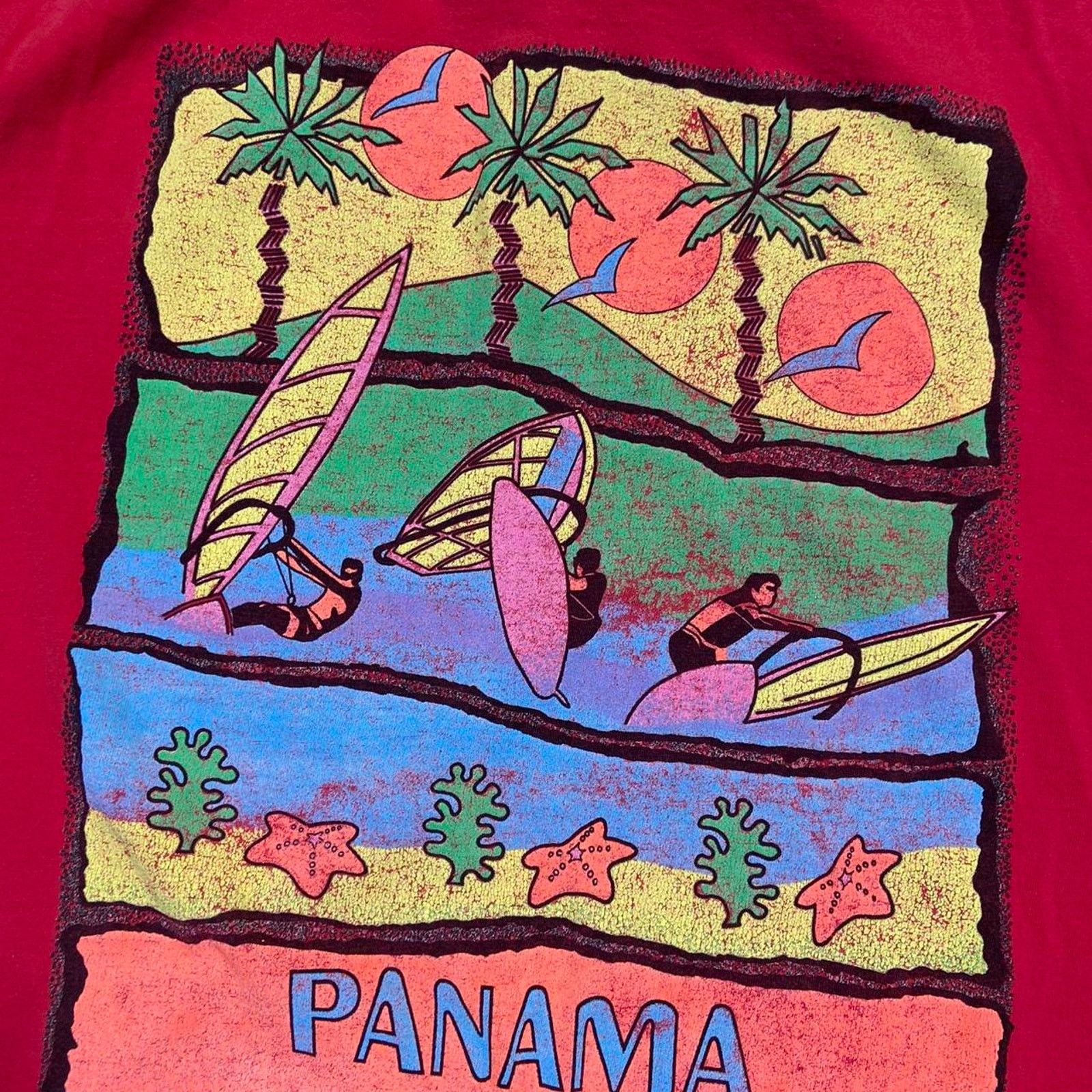 Fruit Of The Loom 80s red single stitch panama Size US XL / EU 56 / 4 - 2 Thumbnail