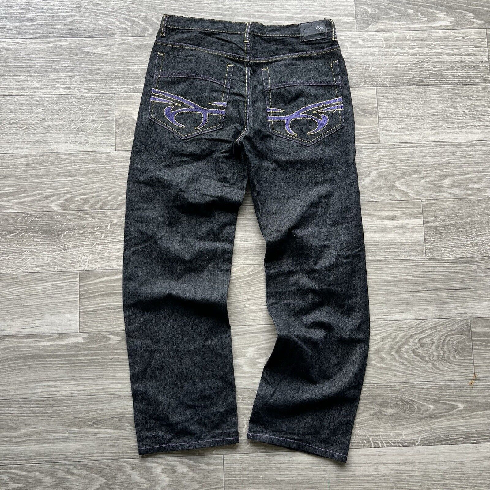 Other Vintage Y2k Jeans Mens Emo Skater Baggy Grunge Embroidered Size US 36 / EU 52 - 1 Thumbnail