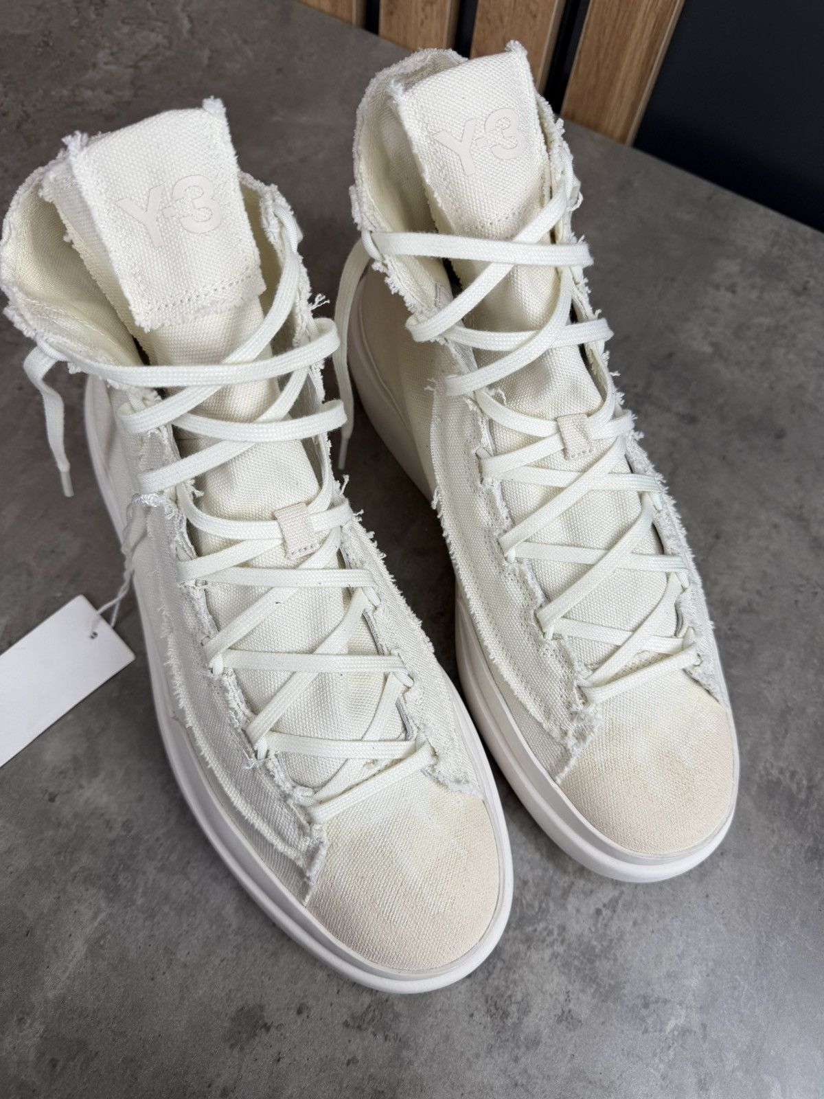 Adidas Adidas Y-3 Nizza High Off White Sneakers Size US 10.5 Size US 10.5 / EU 43-44 - 5 Thumbnail