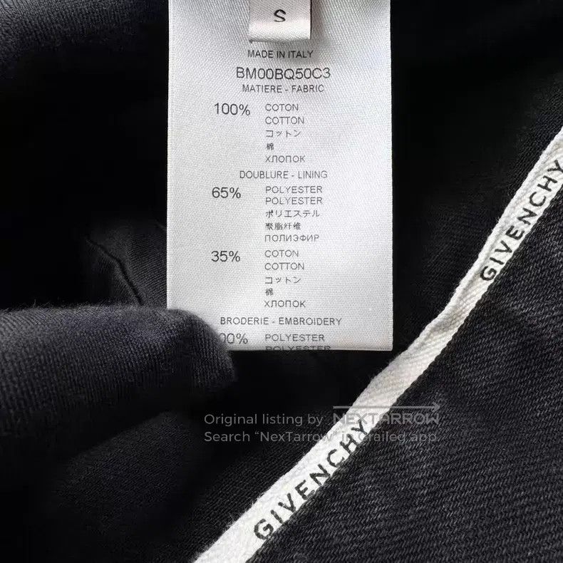 Givenchy Givenchy Black washed distressed button back embroidered l Size US S / EU 44-46 / 1 - 5 Thumbnail