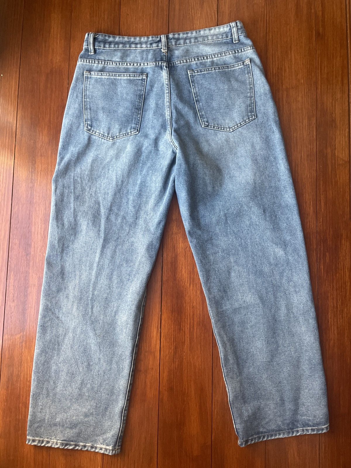 Other Blue Washed Baggy Jeans Size US 34 / EU 50 - 2 Thumbnail