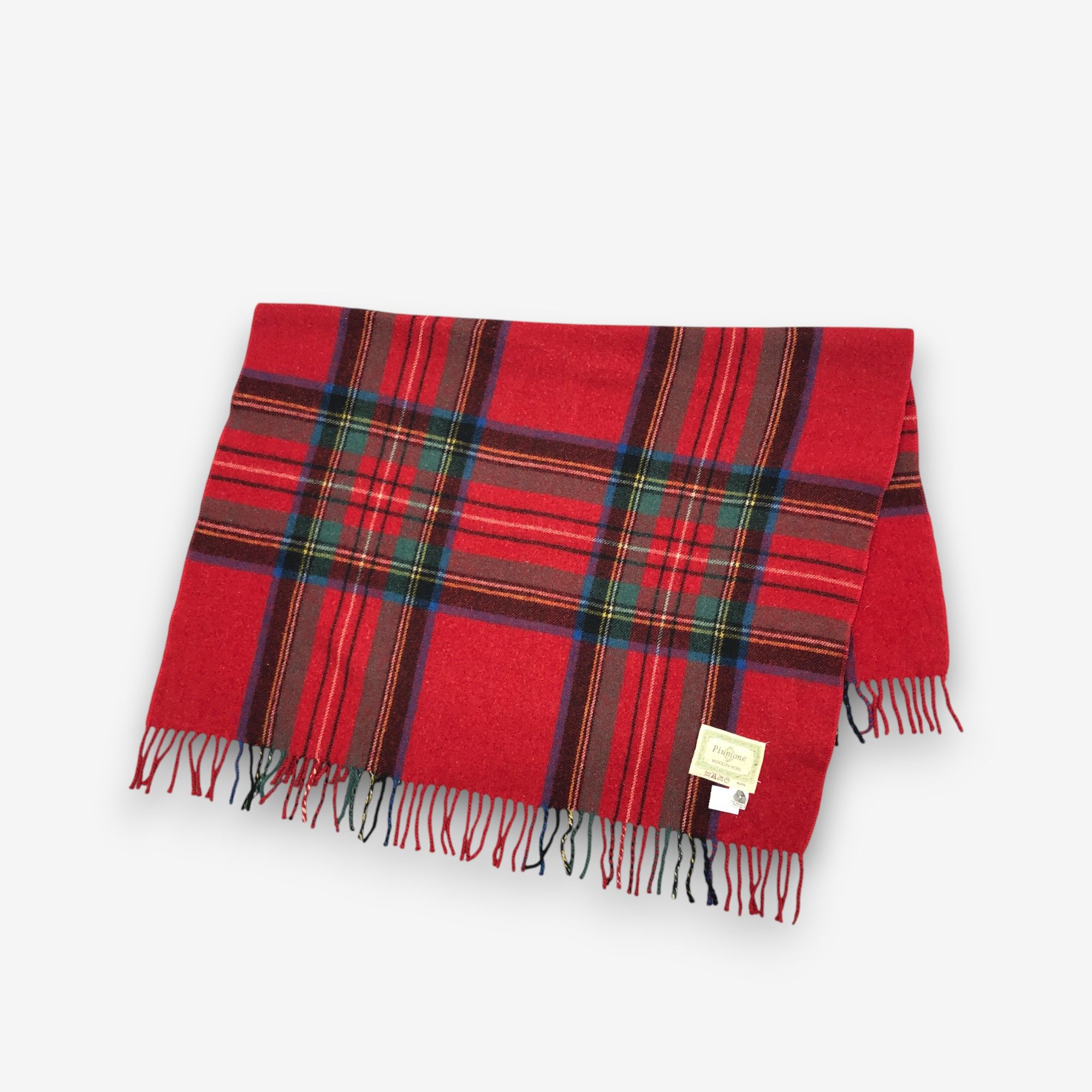 Japanese Brand Vintage Piumone Scarf Muffler Wool Shawls Wraps Scarves Size ONE SIZE - 4 Thumbnail