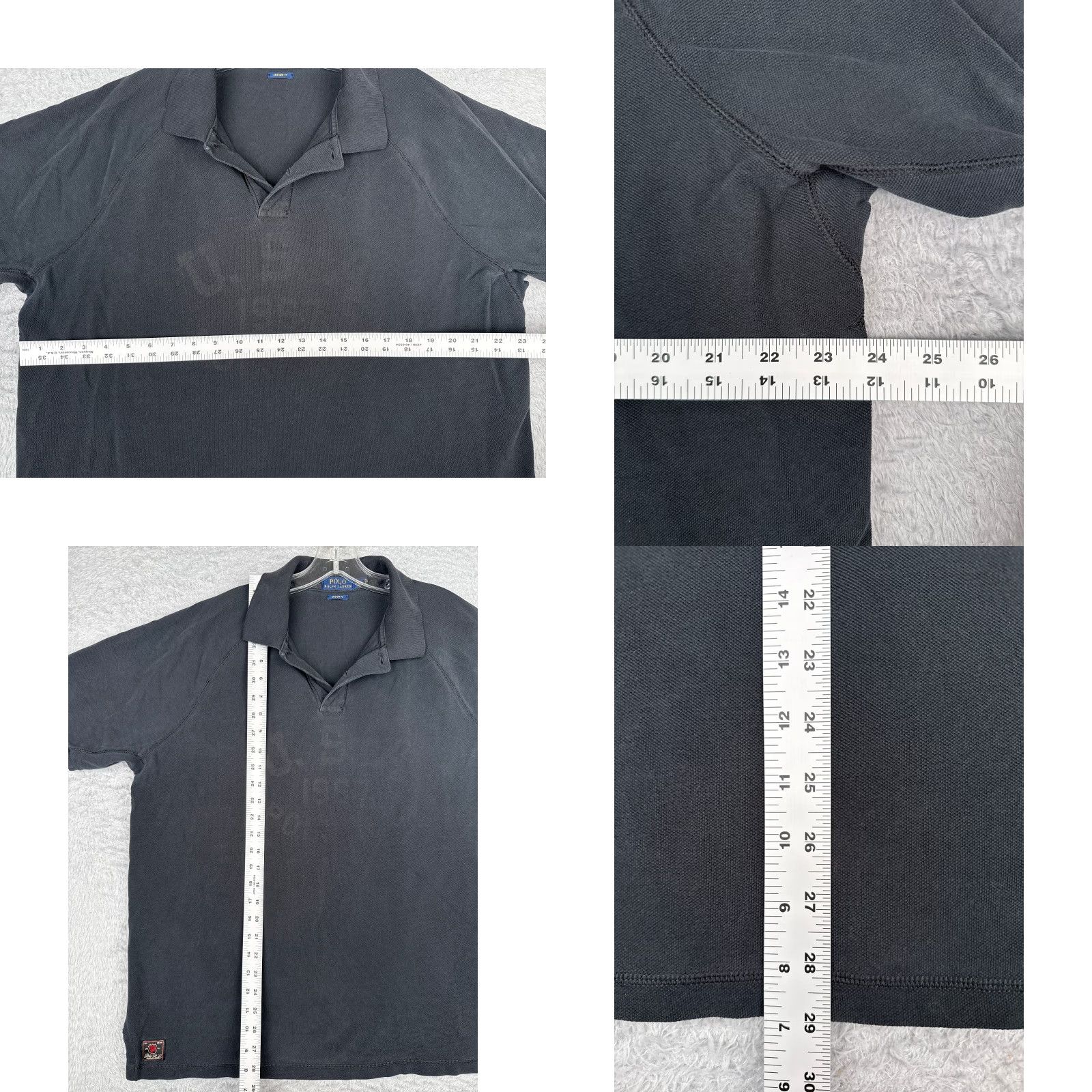 Ralph Lauren VINTAGE Polo Ralph Lauren Shirt Men 2XL Black Short Sleeve Custom Fit Cotton Read Size US XXL / EU 58 / 5 - 8 Thumbnail