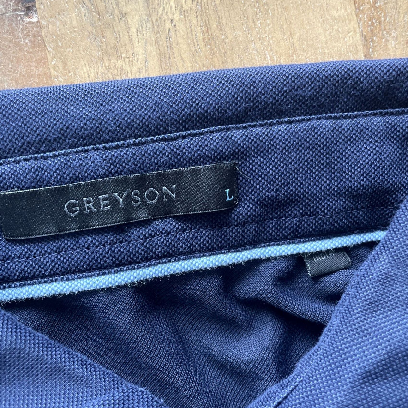 Vintage Greyson Polo Shirt Men’s Large Blue Polo Golf Shirt Navy Greyson Size US L / EU 52-54 / 3 - 3 Thumbnail