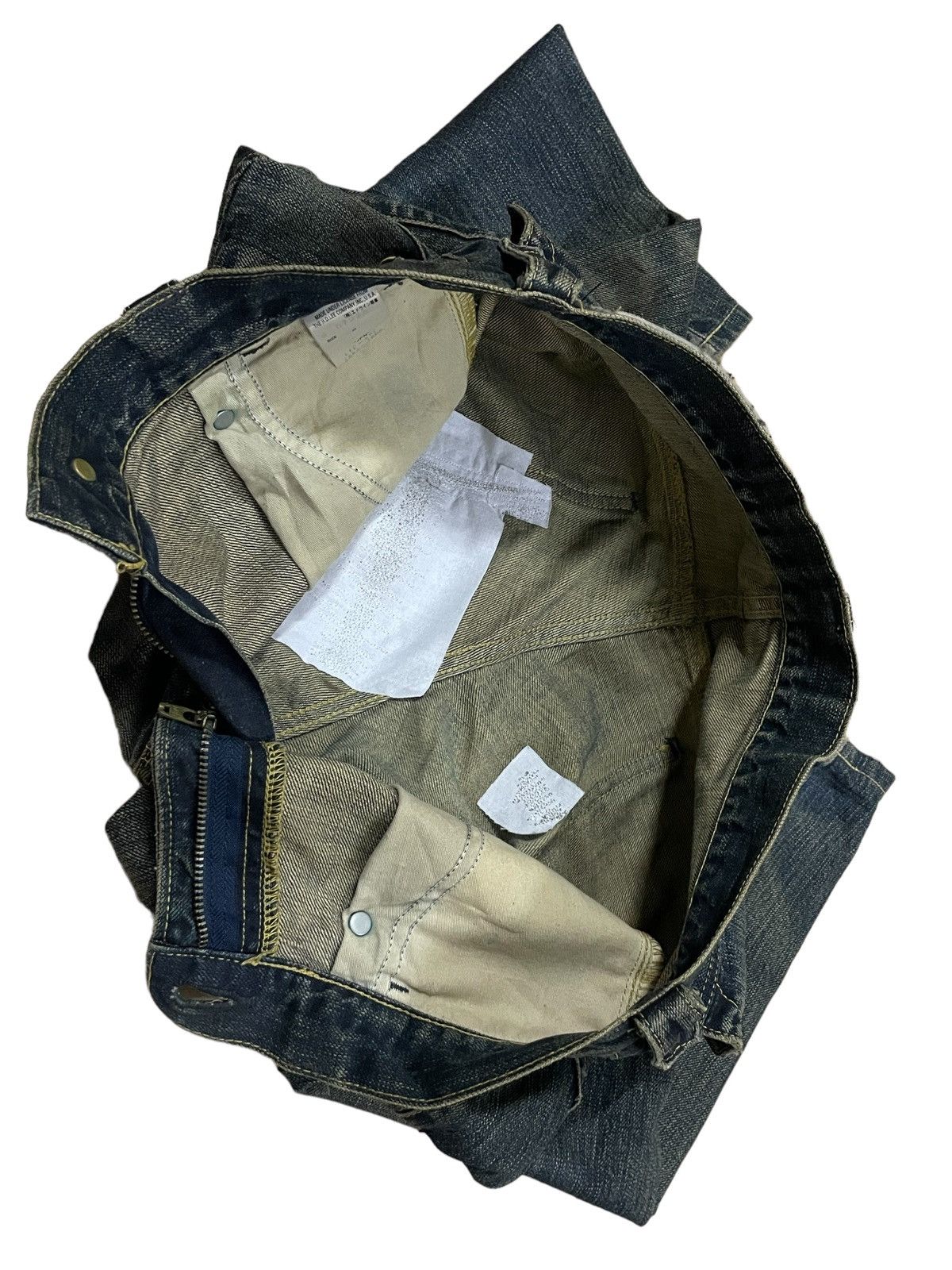 Lee × Vivienne Westwood Vintage Lee Rider Mid Rise Mud Wash Cargo Flare Punk Jeans Size US 30 / EU 46 - 19 Thumbnail