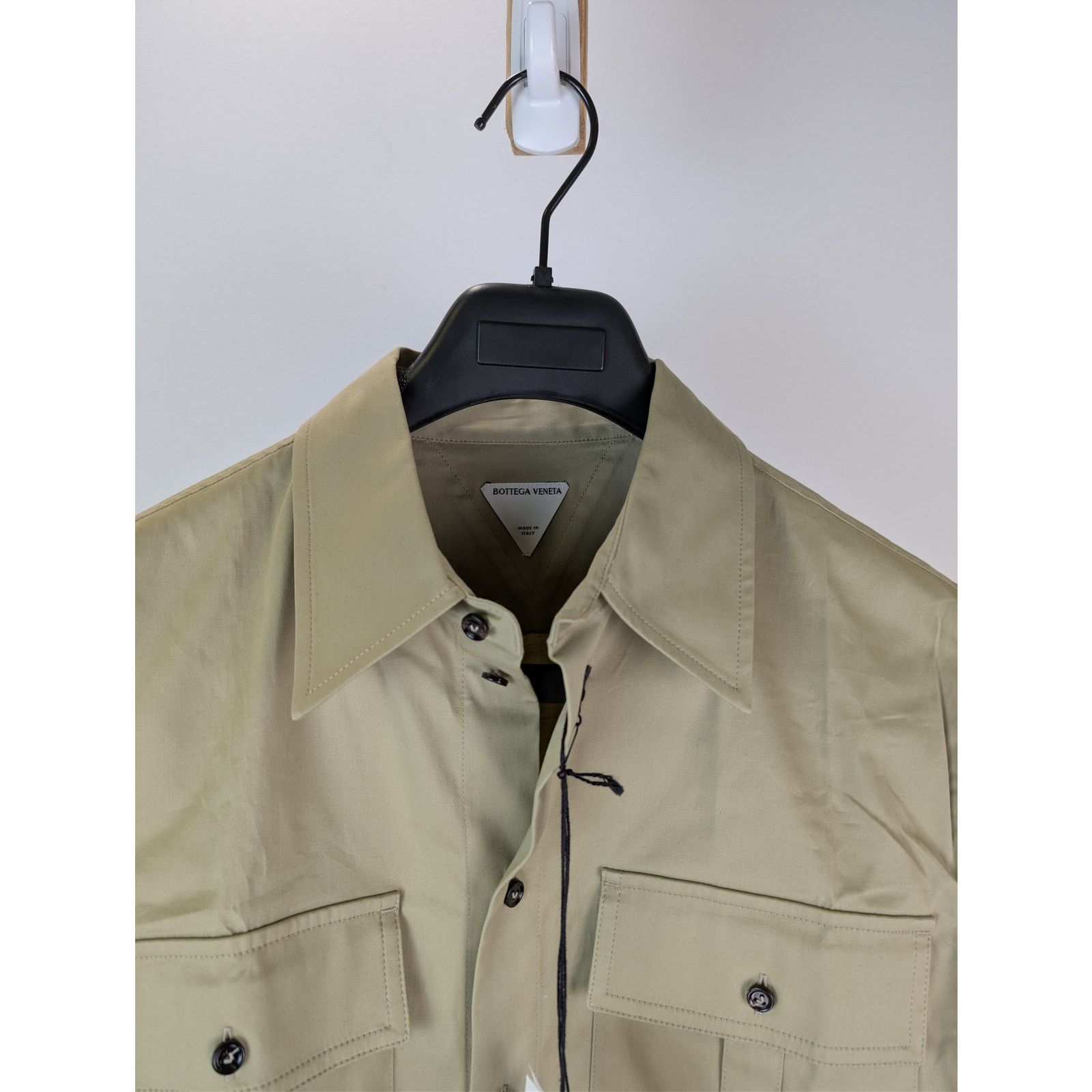 Bottega Veneta o1rshd1 Soft Organic Cotton Shirt in Travertine Size US M / EU 48-50 / 2 - 7 Thumbnail