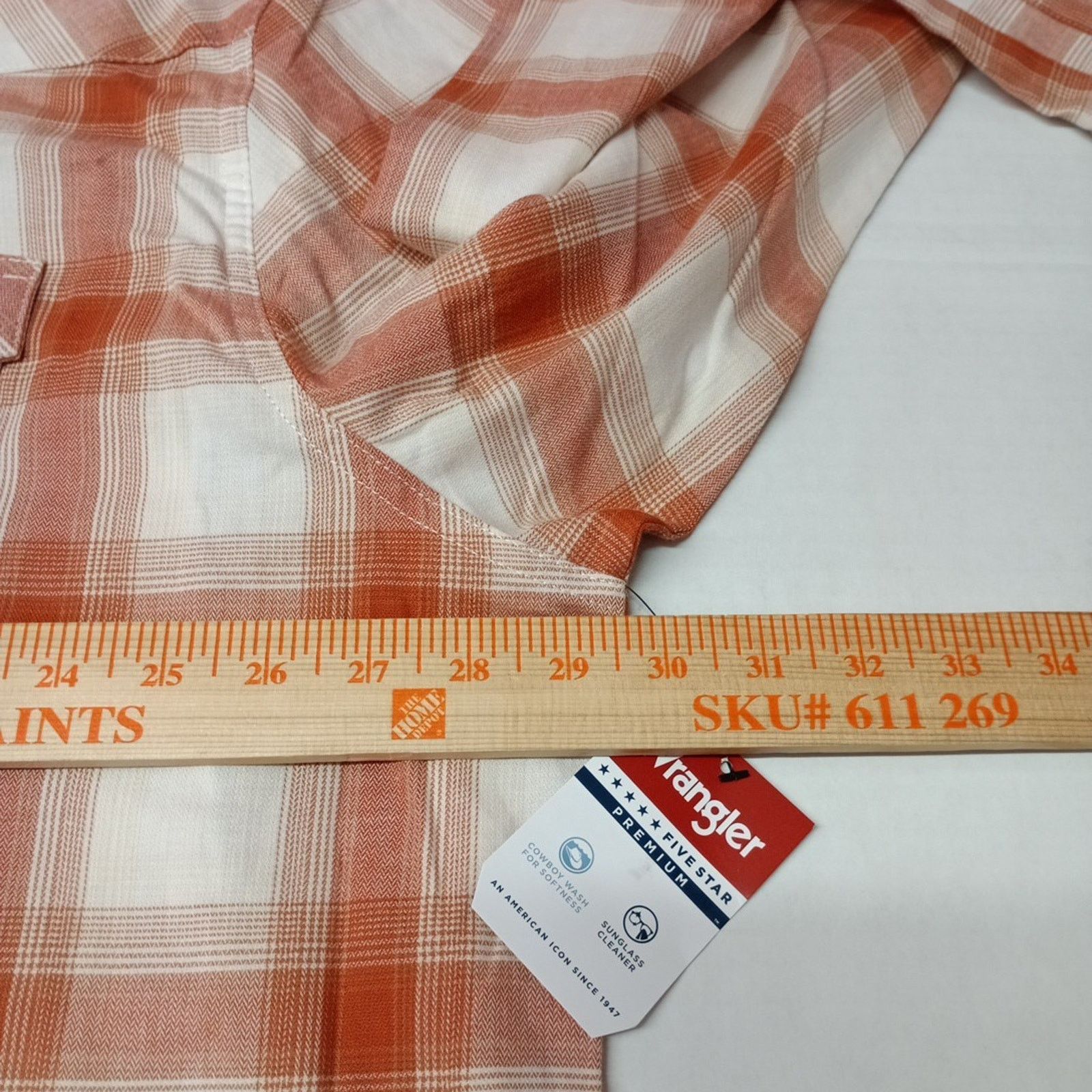 Wrangler Wrangler Cowboy Wash Shirt Men's 3XL Hazel Plaid Twill Woven Size US XXL / EU 58 / 5 - 5 Thumbnail