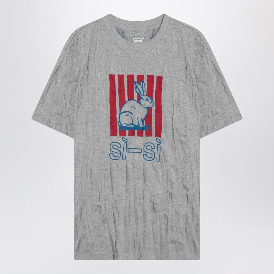 o1d2blof0825 Cotton Printed T-Shirt in Gray
