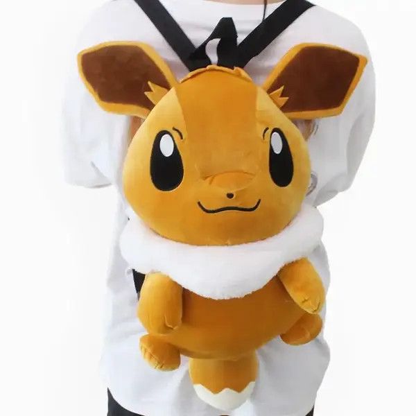 VIBE Cute Pokemon Eevee Backpack Kawaii Plush Bag Schoolbag Size ONE SIZE - 2 Thumbnail
