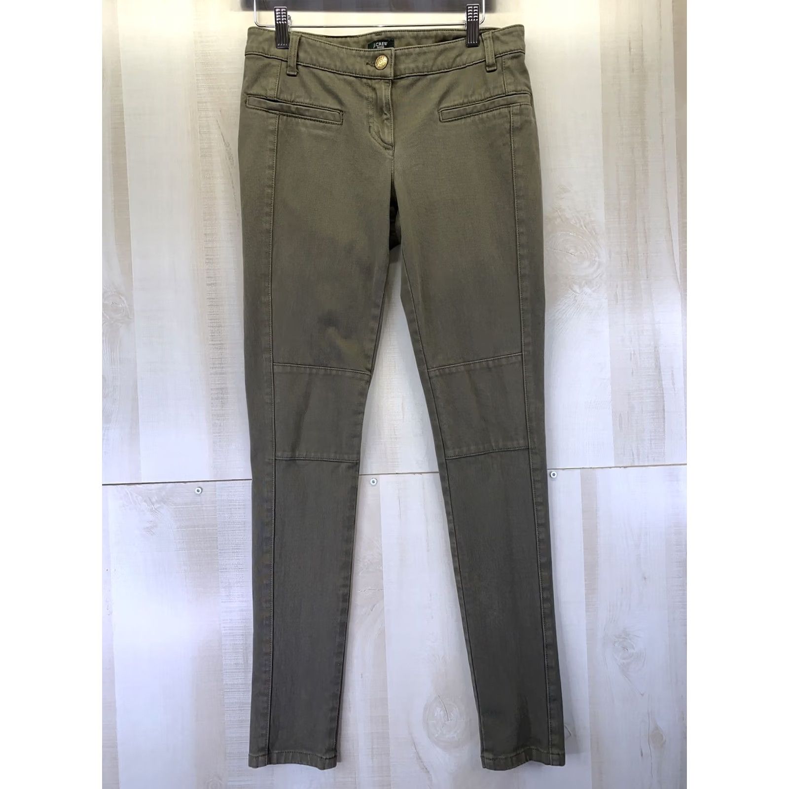 J.Crew J.CREW Womens Weathered Green Stretch Skinny Denim Jeans Sz 28-5886 Size 28" / US 6 / IT 42 - 2 Thumbnail