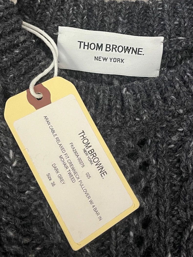 Thom Browne Thom Browne Dark grey thick round neck wool sweater Size XS / US 0-2 / IT 36-38 - 5 Thumbnail