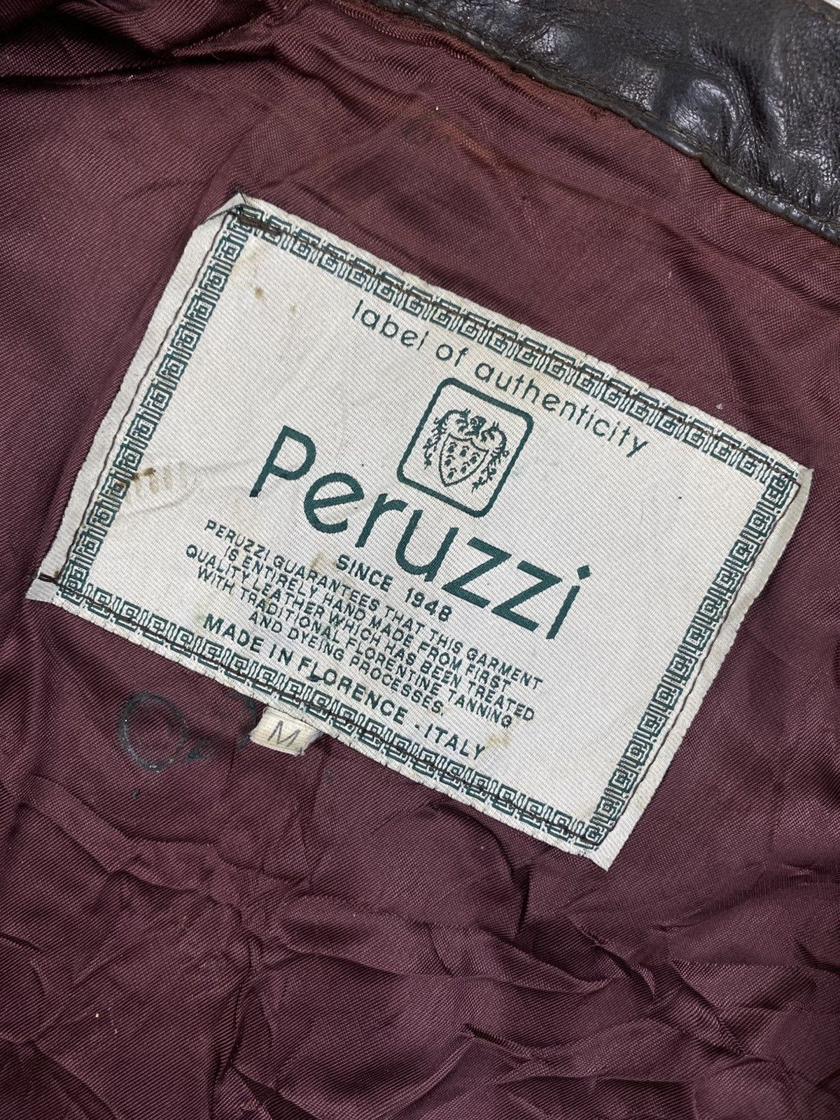 Japanese Brand Vtg Perruzi Italian Distressed Biker Style Leather Jacket Size US S / EU 44-46 / 1 - 9 Thumbnail