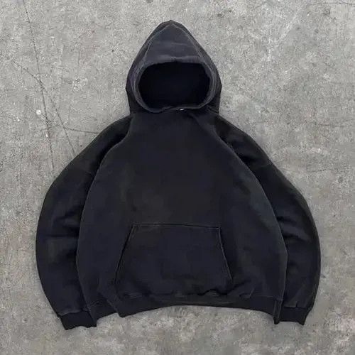 Other Black washed retro solid color versatile hoodie Size US L / EU 52-54 / 3 - 5 Thumbnail