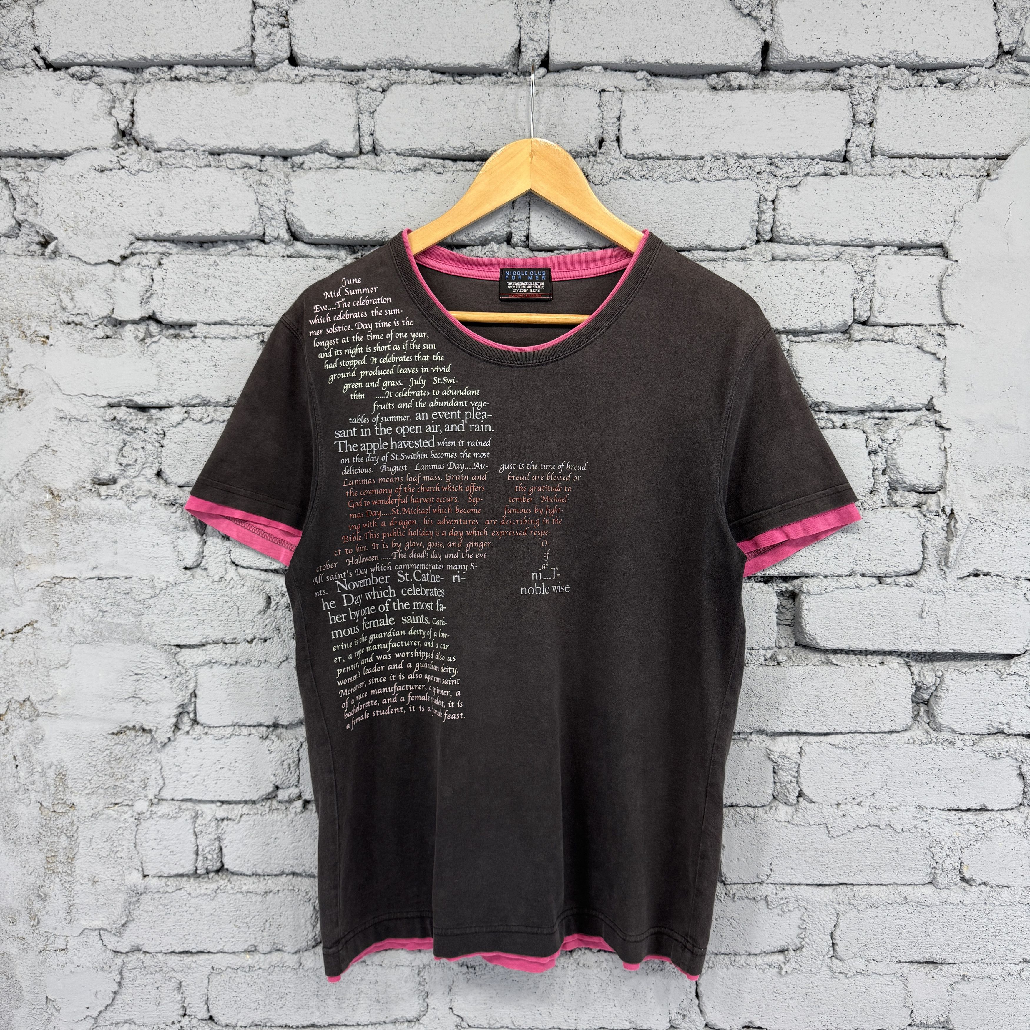 Rare Japanese Brand Nicole Club Edge Rupert Sunfaded Tshirt
