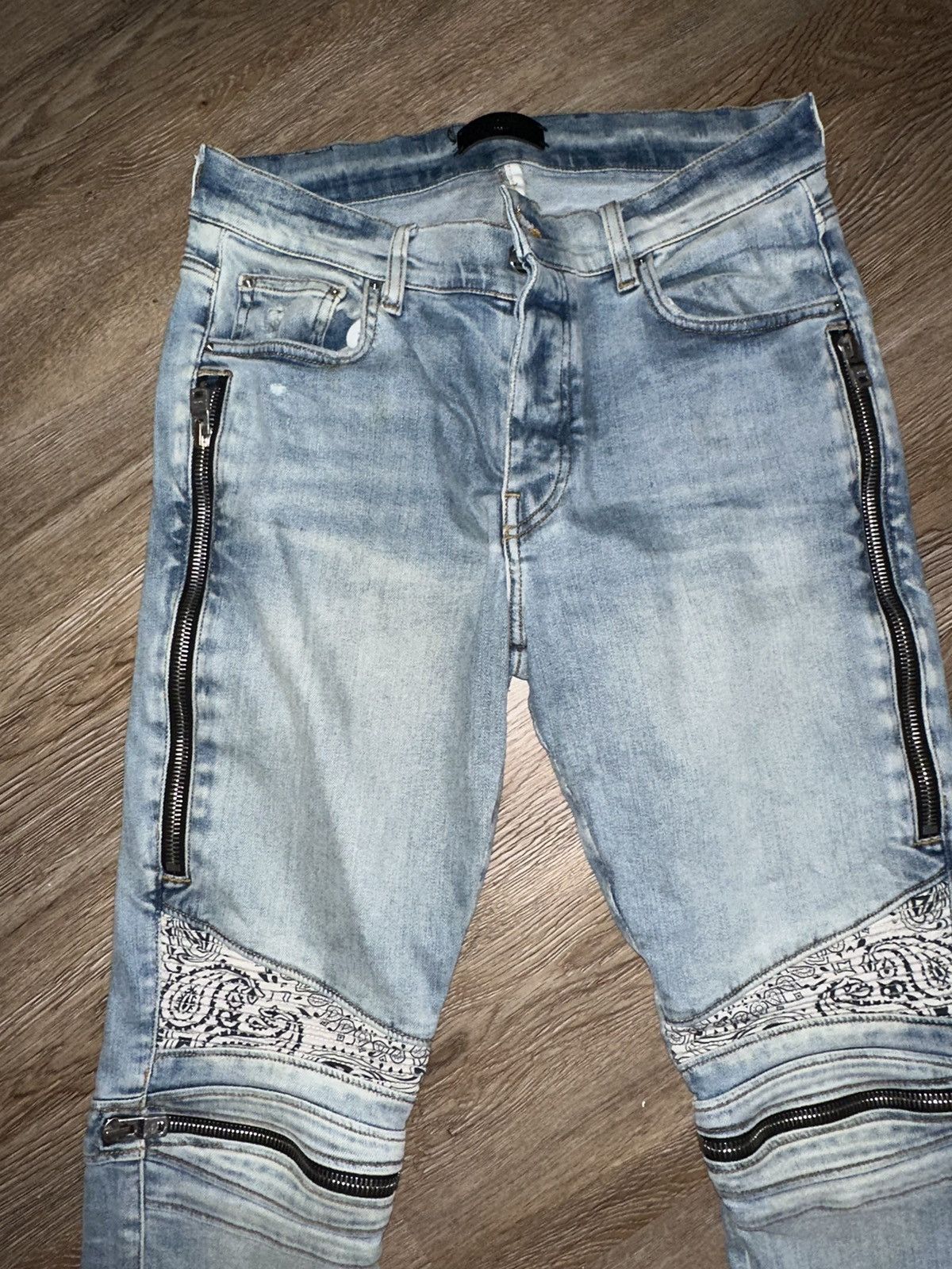 Amiri Amiri bandana zipper jeans Size US 33 - 2 Thumbnail