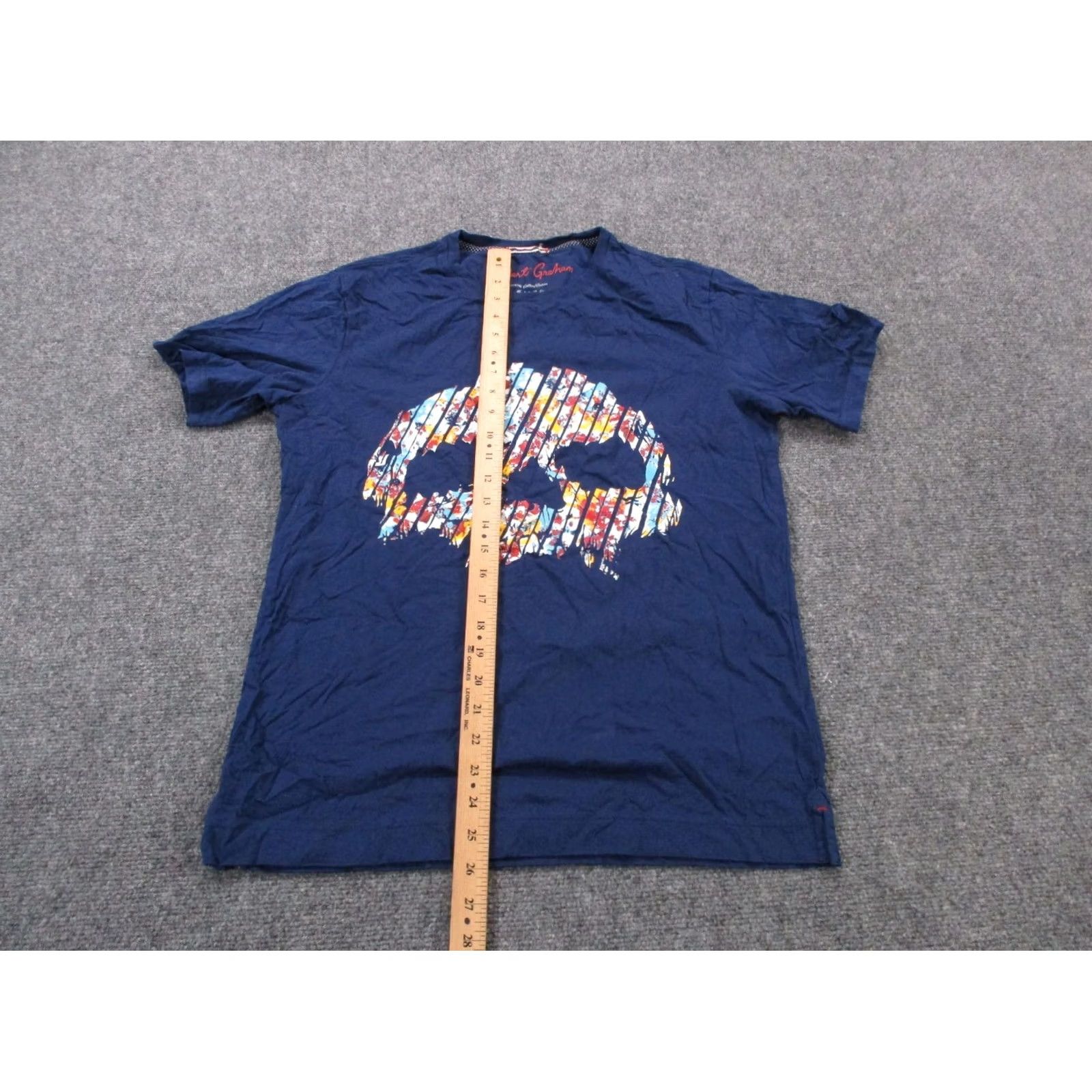 Robert Graham Robert Graham Shirt Mens S Blue Graphic Print Tee Casual Classic Fit Size US S / EU 44-46 / 1 - 3 Thumbnail