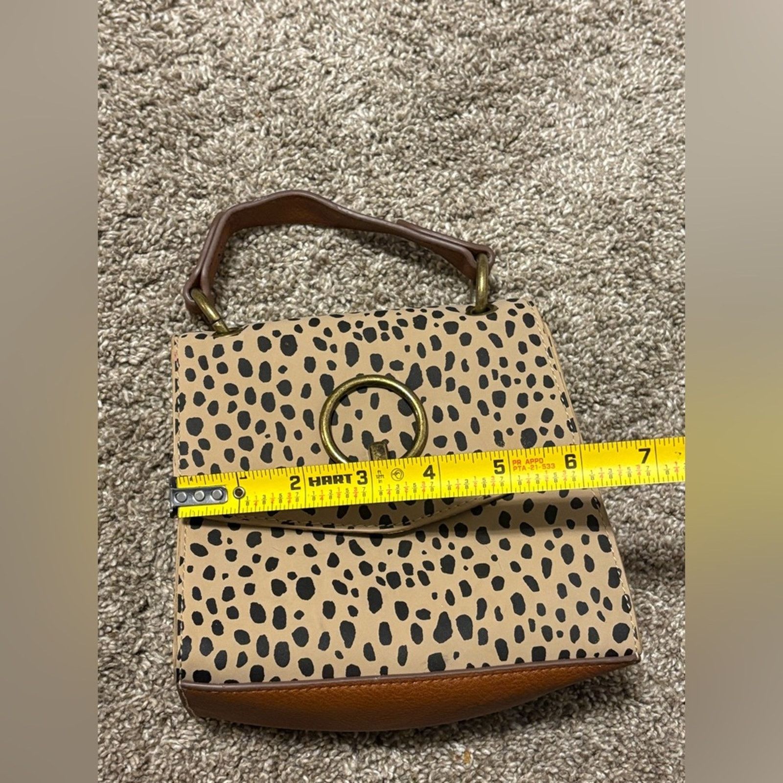 Vintage (Universal Thread) Leopard Bag w/ Magnetic Closure: 9” x 6” Size ONE SIZE - 7 Thumbnail