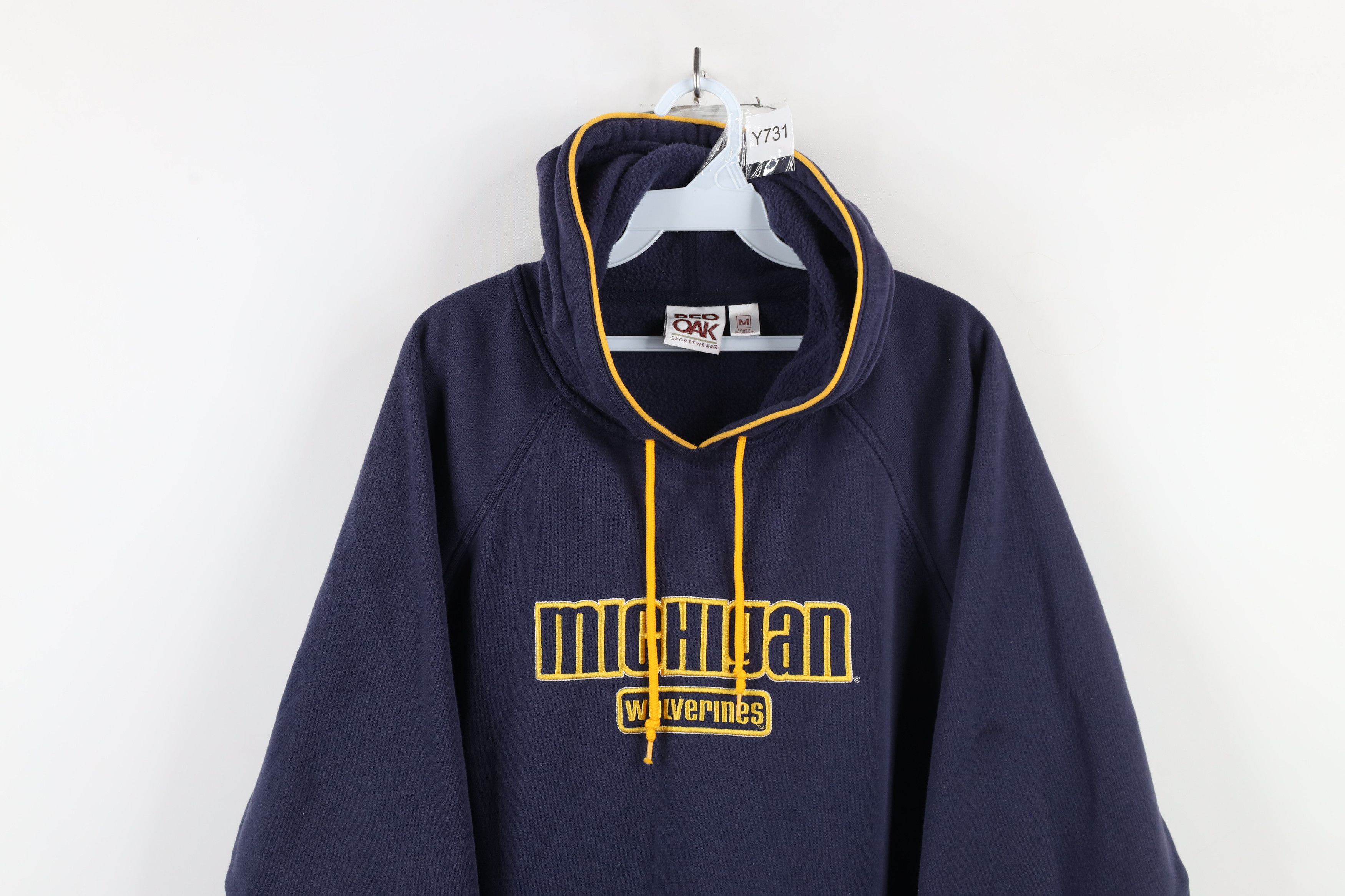 Vintage Vintage 90s Spell University of Michigan Hoodie Sweatshirt Size US M / EU 48-50 / 2 - 2 Thumbnail