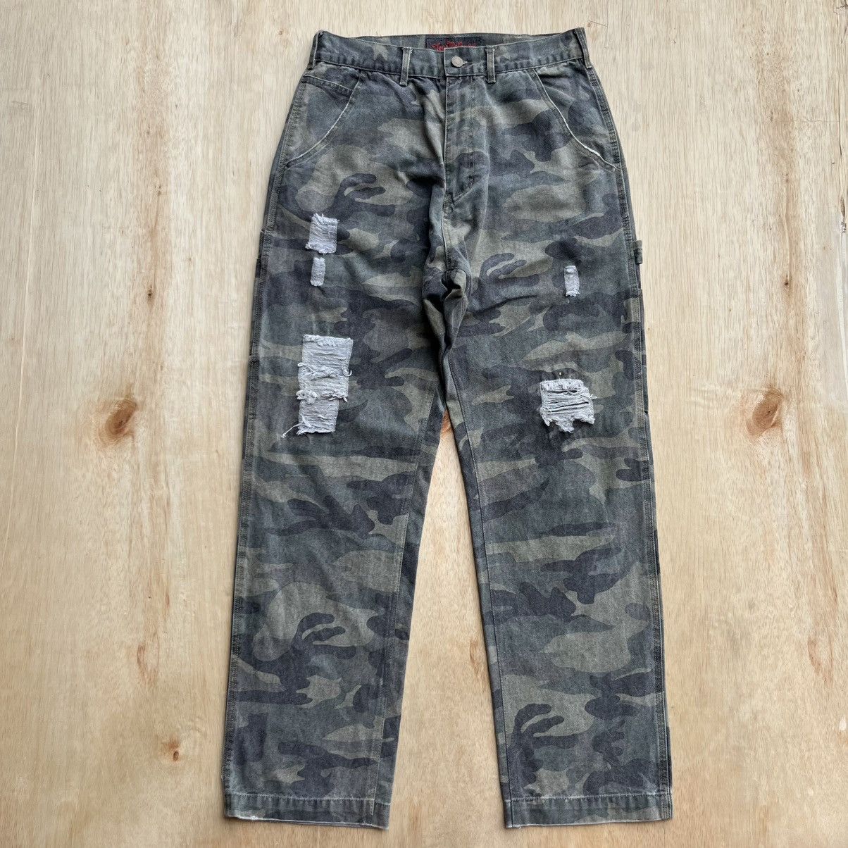 The Real McCoy's TOYS McCOYS & Co CAMO WOODLAND CARPENTER DISTRESSED FADED Size US 30 / EU 46 - 8 Thumbnail