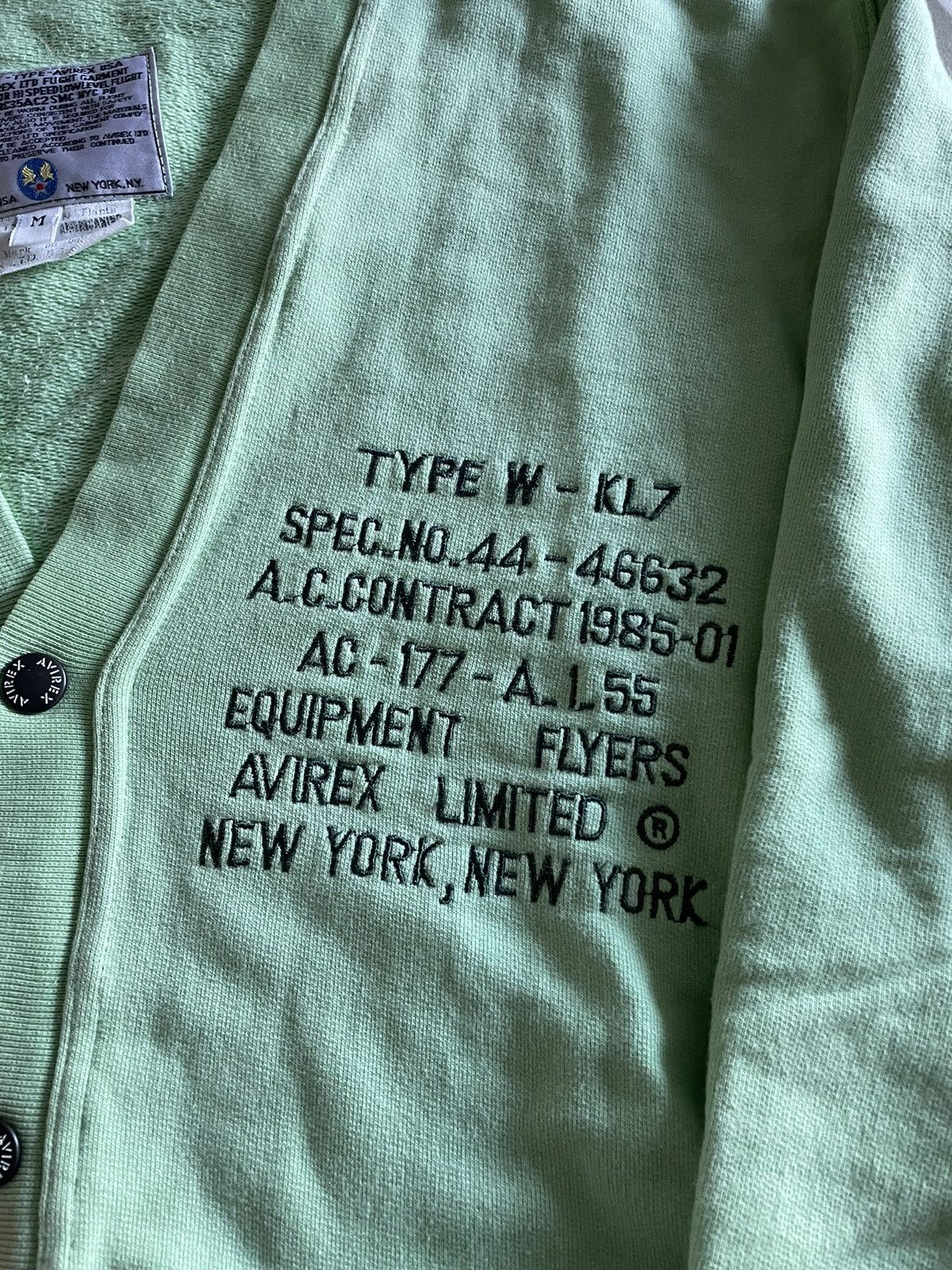 Avirex × Designer × Vintage Vintage 90’s Avirex Military Cardigan Size US M / EU 48-50 / 2 - 2 Thumbnail