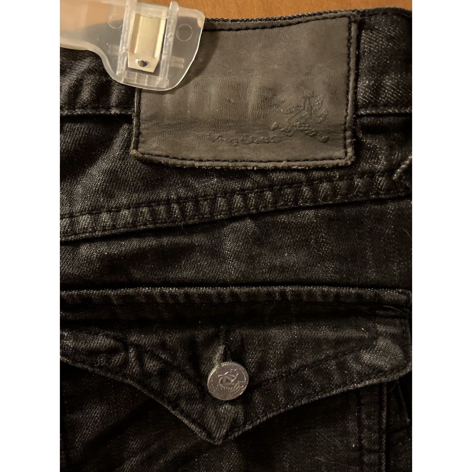 Vintage Play Cloths Shorts Mens 36 Black Denim Distressed Flat Front Casual Urban Size US 36 / EU 52 - 5 Thumbnail