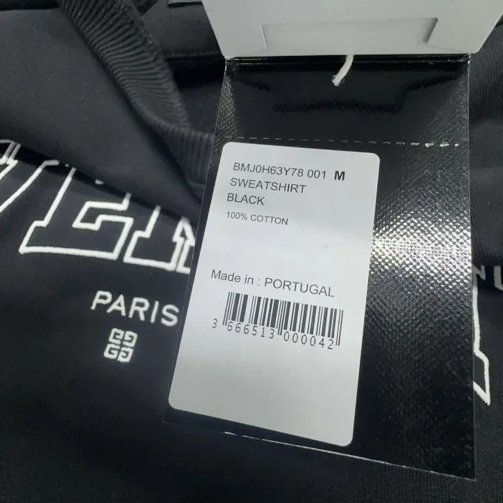 Givenchy Givenchy Givenchy Black Logo Embroidered Sweatshirt -2507 Size US M / EU 48-50 / 2 - 5 Thumbnail