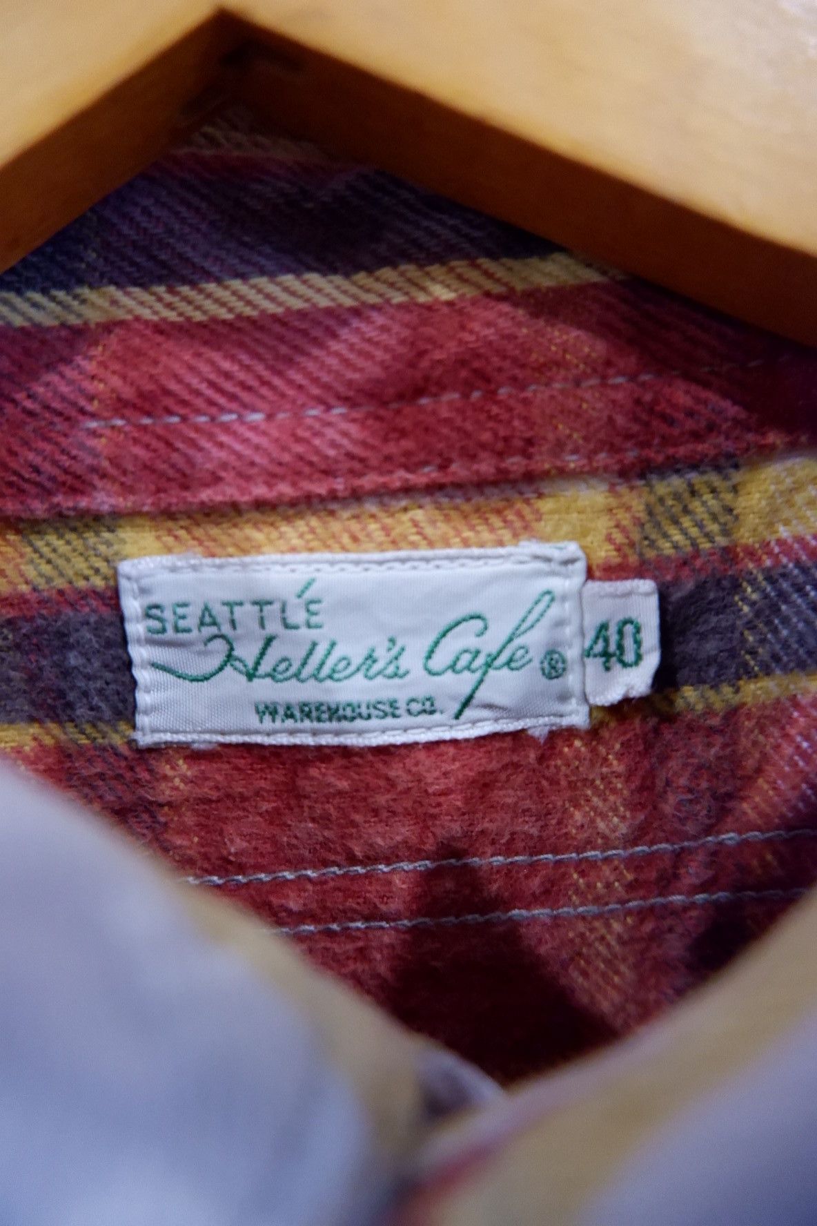 The Flat Head Vtg Hellers Cafe Heavy Weight Flannel Size US M / EU 48-50 / 2 - 6 Thumbnail