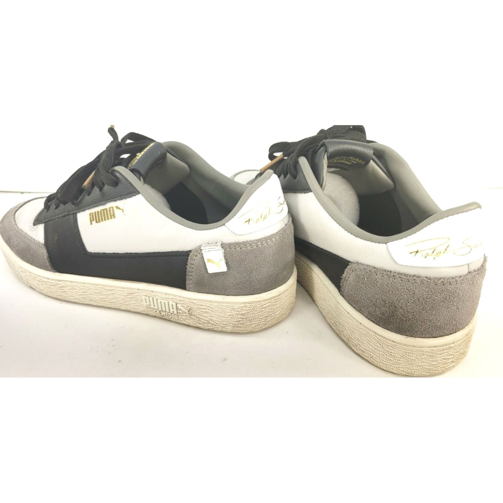 Puma PUMA Ralph Sampson Sneakers Men's 8M Lace Up White Black Leather Mr Basketball Shoes} Size US 7 / EU 40 - 5 Thumbnail