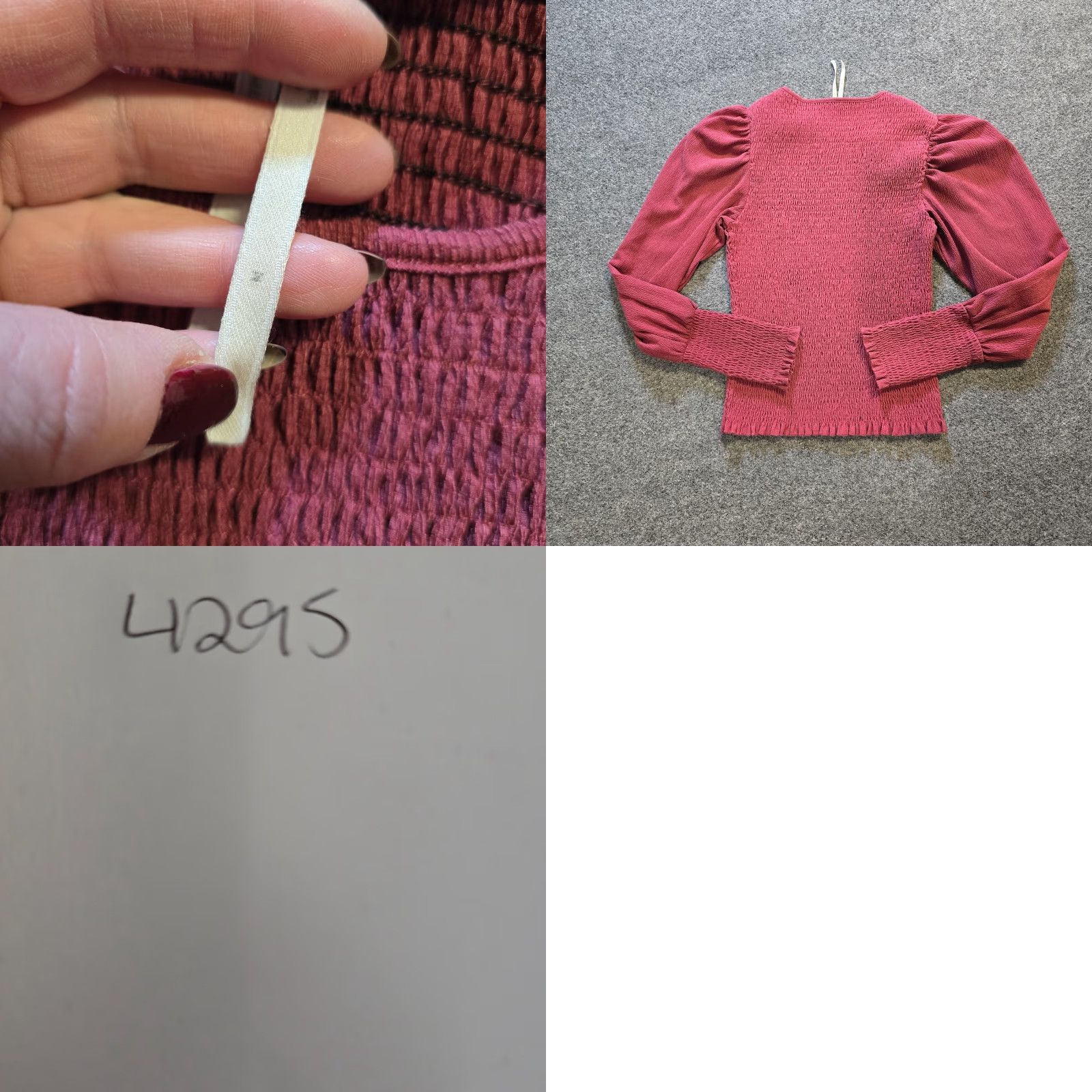 Anthropologie Anthropologie Blouse Womens Size M Pink Smocked Balloon Sleeve Knit Lightweight Boho Casual Shirt Womens Size M / US 6-8 / IT 42-44 - 8 Thumbnail