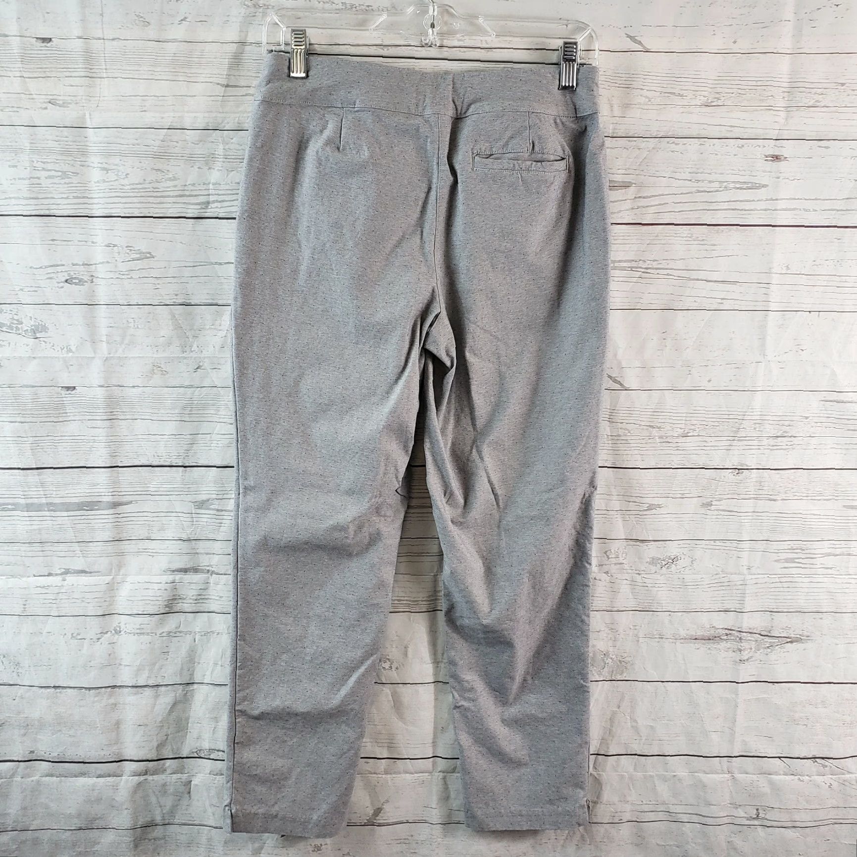 Vintage Lady Hagan Womens Pants Cropped Mid Rise Size 6 Gray Black Micro Dot Pull On Nov 10 2024 Size 28" / US 6 / IT 42 - 3 Thumbnail