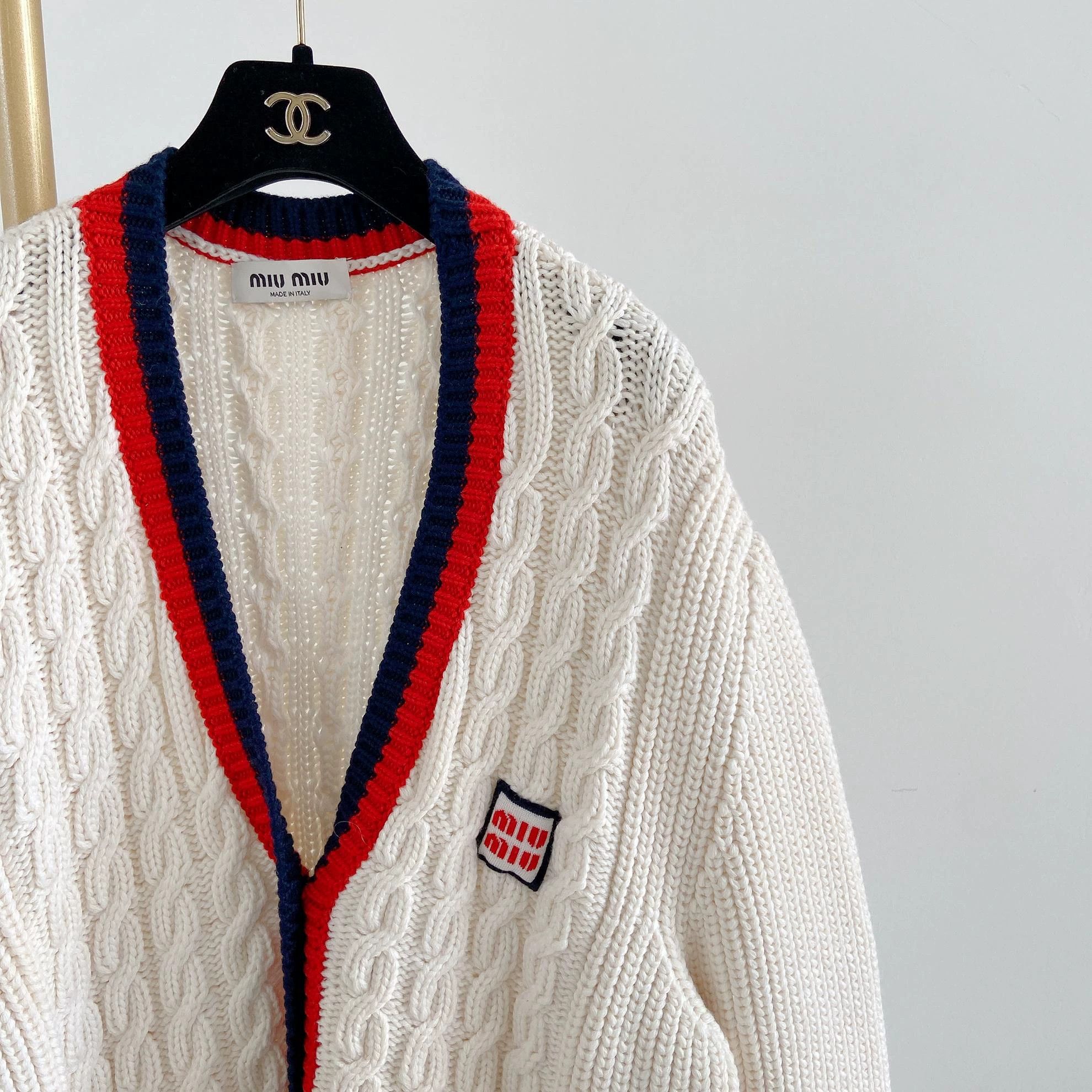 Miu Miu MIU MIU Women's Preppy Cardigan Size 40 Size S / US 4 / IT 40 - 4 Thumbnail