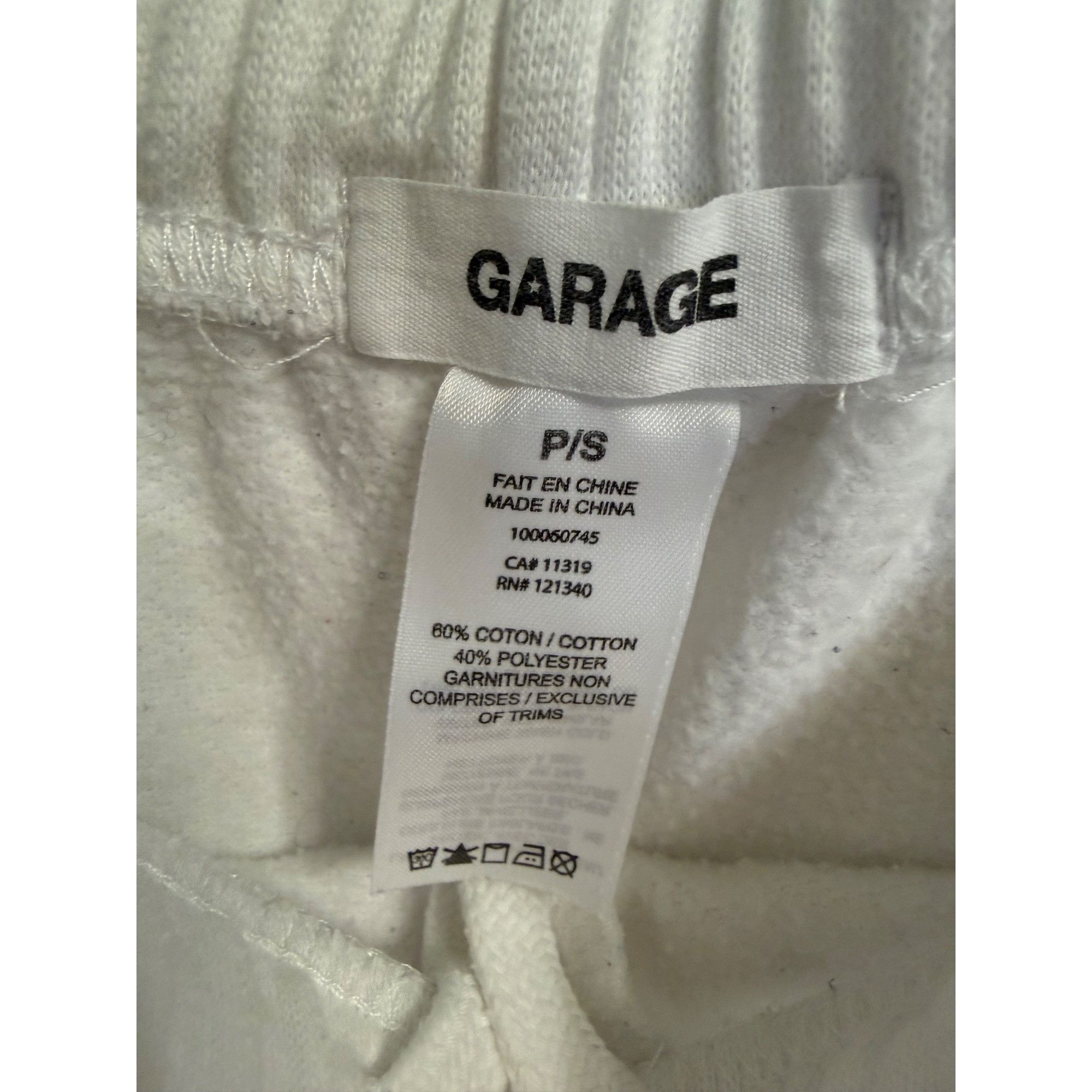 Garage Garage White Jogger Sweatpants Cotton Blend Elastic Waistban Size 27" / US 4 / IT 40 - 5 Thumbnail