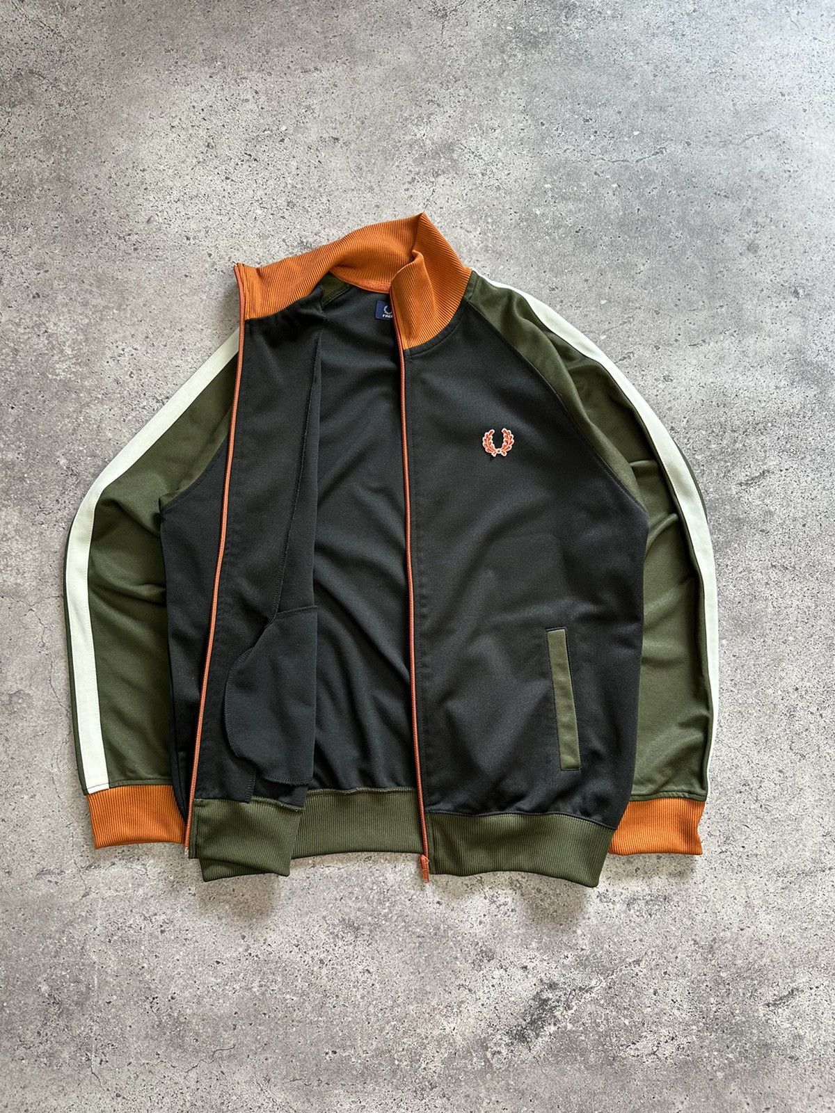 Vintage Fred Perry Track Jacket Full Zip Y2K Blokecore