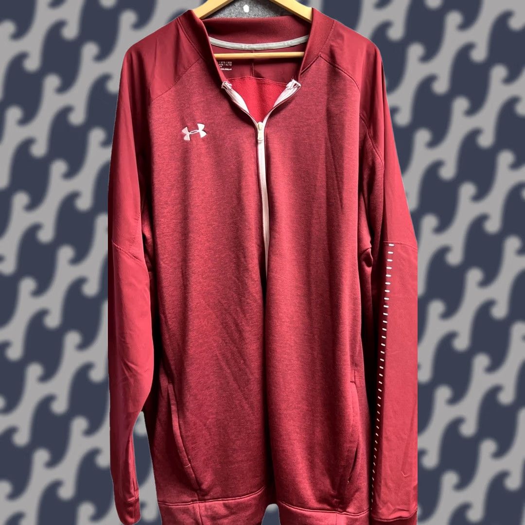 Under Armour Under Armour Men’s 3XL Red Burgundy Full Zip Jacket Size US XXL / EU 58 / 5 - 1 Thumbnail