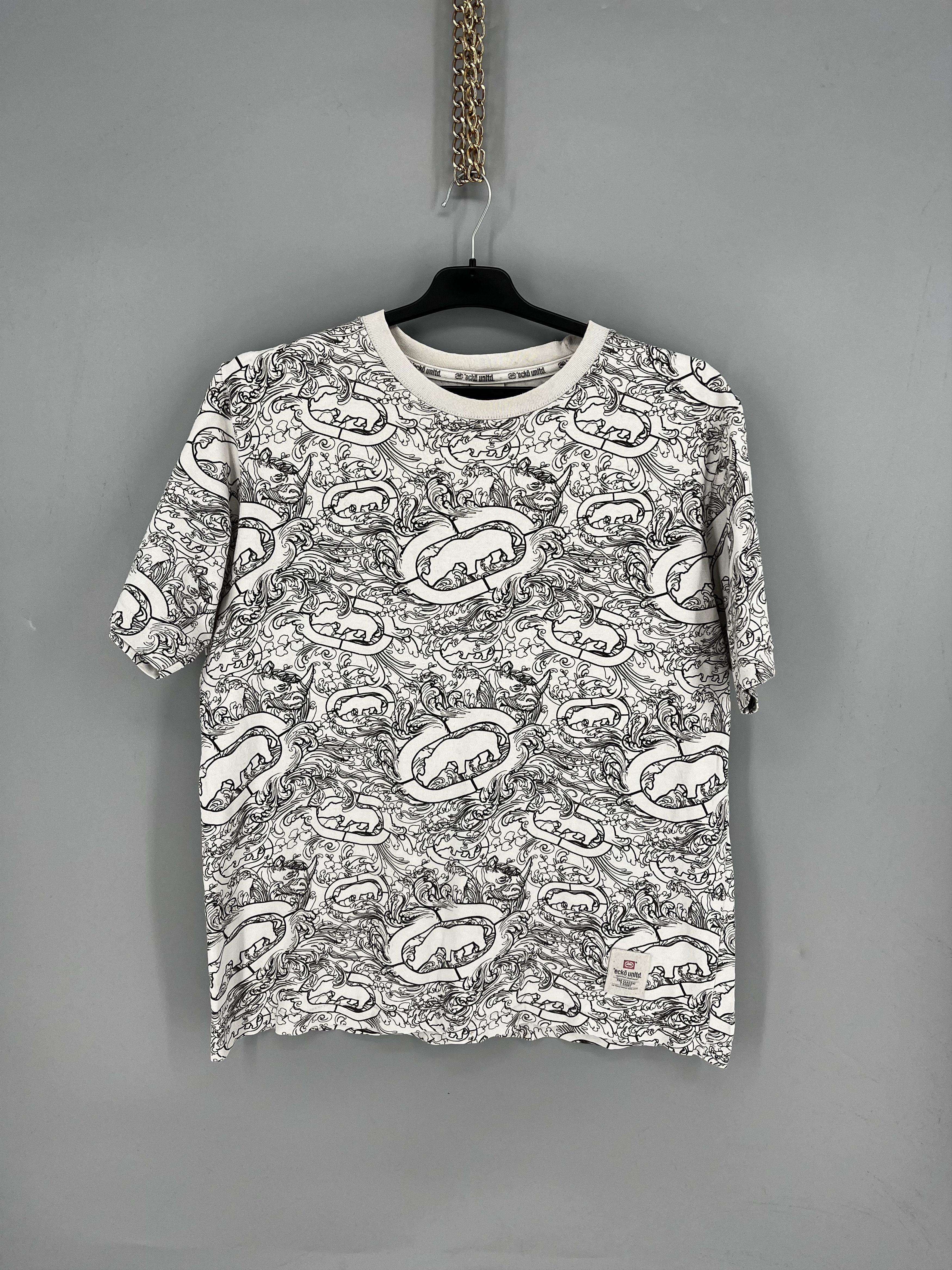 Ecko Unltd. Y2K Ecko Unltd Monogram Web Graphic Rap T Shirt Size US M / EU 48-50 / 2 - 1 Thumbnail