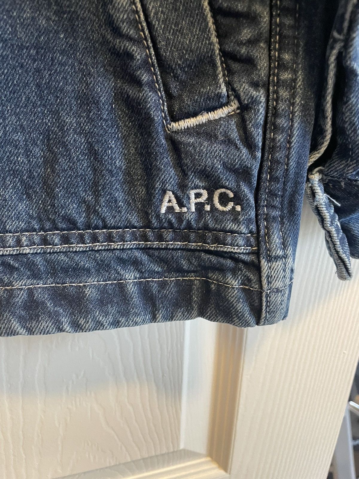 A.P.C. BNWT Men’s A.P.C. Blouson Antonio Logo Washed Indigo Size M Size US M / EU 48-50 / 2 - 5 Thumbnail