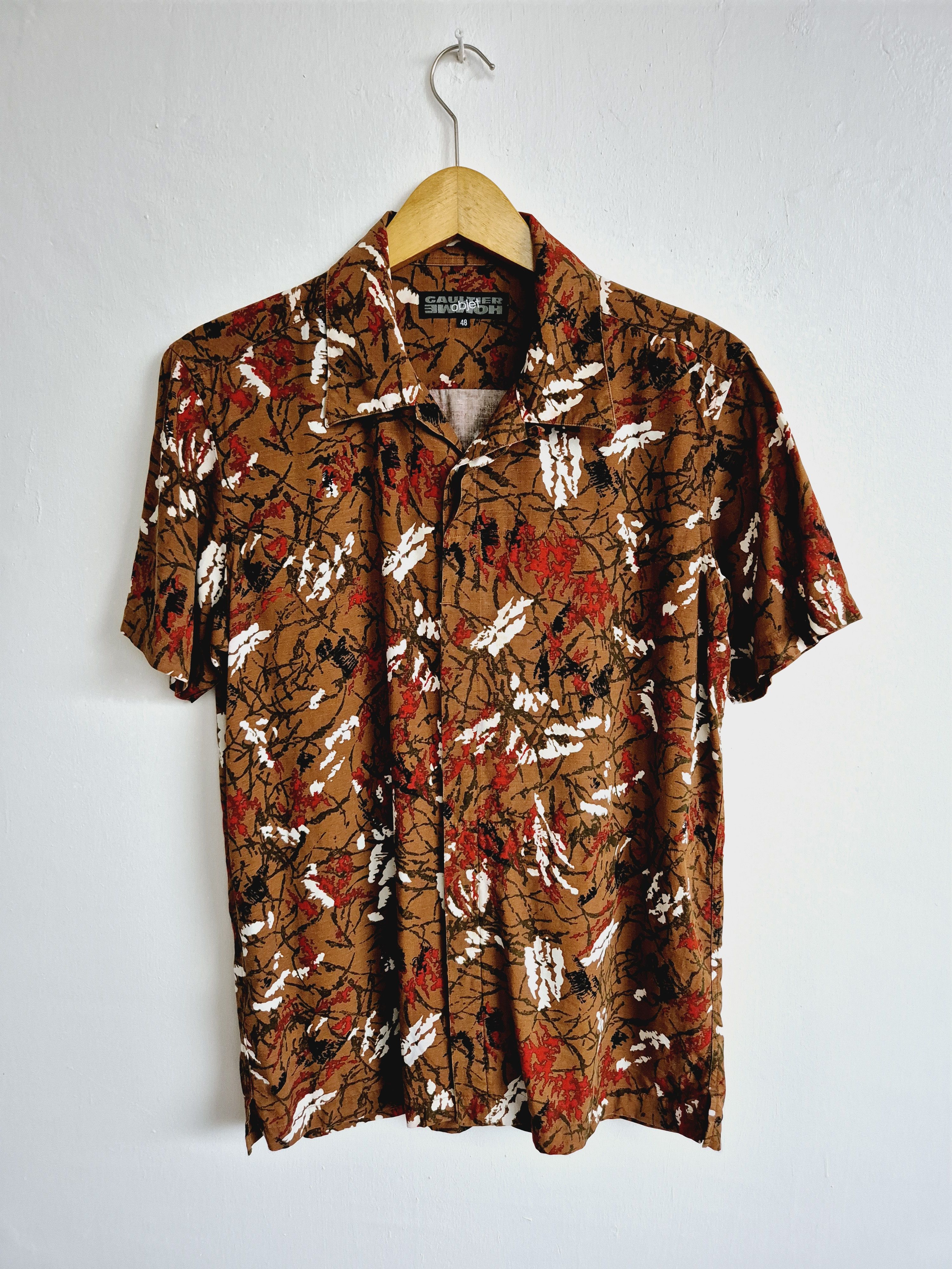 Jean Paul Gaultier Jean Paul Gaultier Print Collar Hawaiian Shirt Size US S / EU 44-46 / 1 - 1 Thumbnail