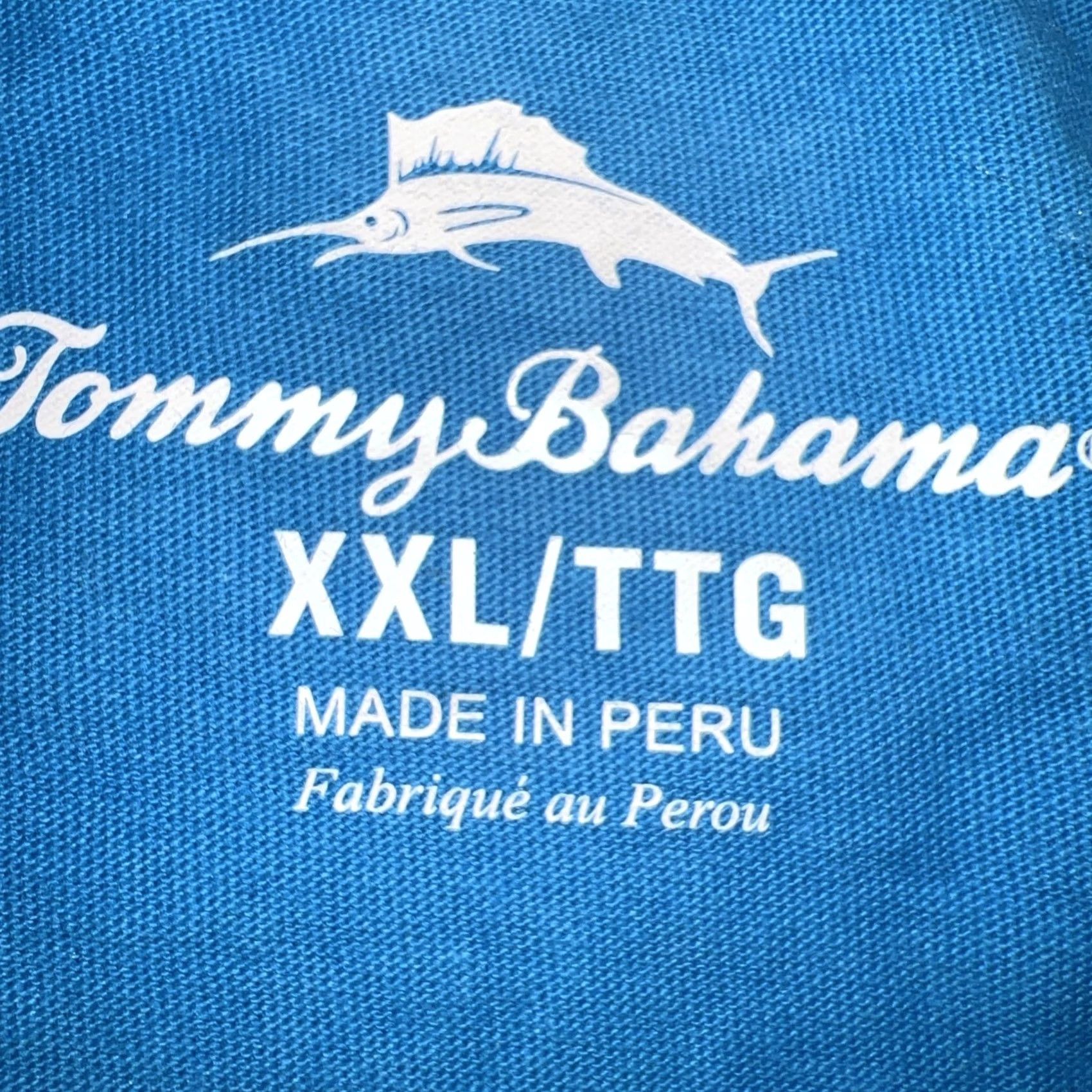 Tommy Bahama VINTAGE Tommy Bahama Tee Shirt 2XL Blue Boater Golfer Shirt Mens Regular Pockets Logo Beach Nautical Tropical Size US XXL / EU 58 / 5 - 4 Thumbnail