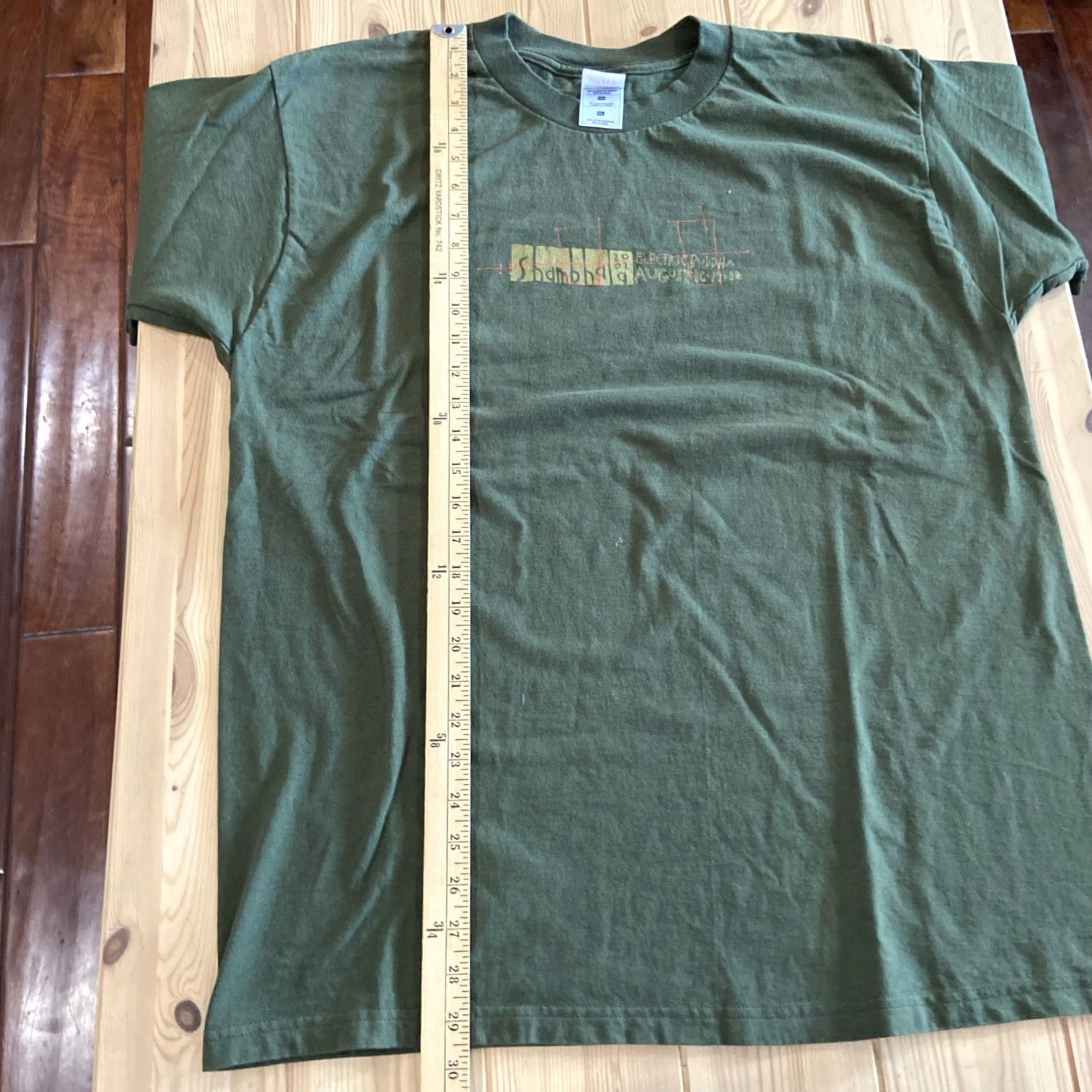 Fruit Of The Loom VINTAGE Fruit of the Loom T-Shirt XL Green 2000s Y2K Mickey Mouse Crew Neck Short Sleeve Cotton Embroidered Logo 90s Grunge Sunfaded Size US XL / EU 56 / 4 - 6 Thumbnail