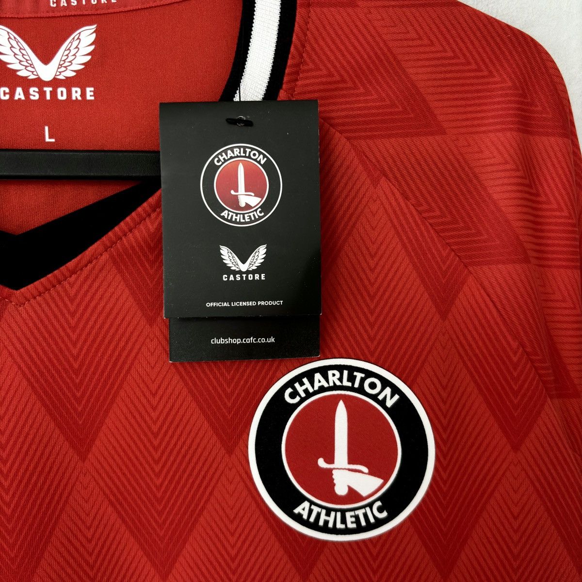 Castore 2022 2023 Charlton Athletic Castore Home Soccer Jersey Shirt Size US L / EU 52-54 / 3 - 4 Thumbnail