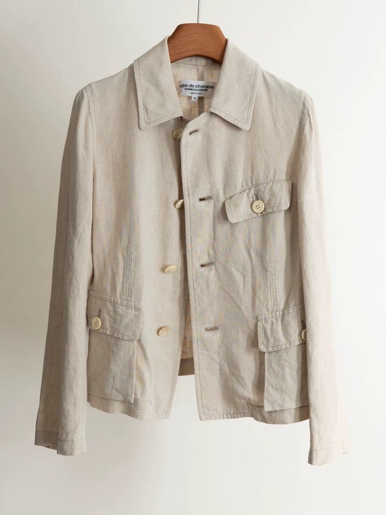 Comme des Garcons Beige linen coat
