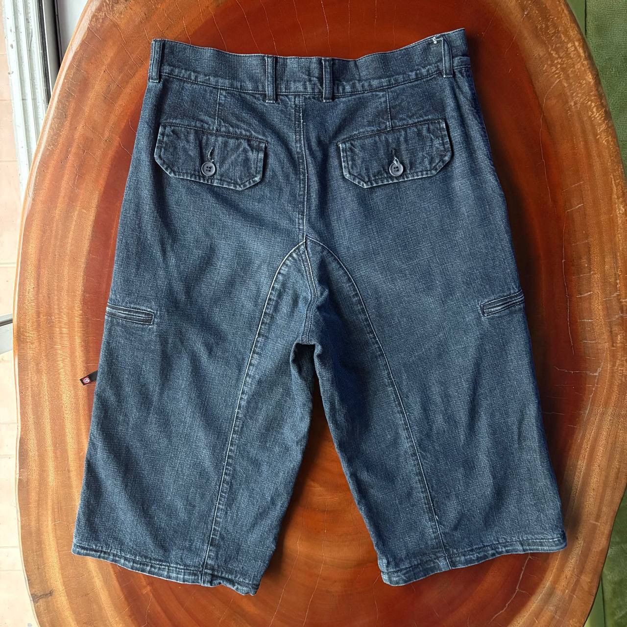 A.P.C. APC Jorts Multi Pocket Cargo Dark Blue Jeans Pants Size US 30 / EU 46 - 2 Thumbnail