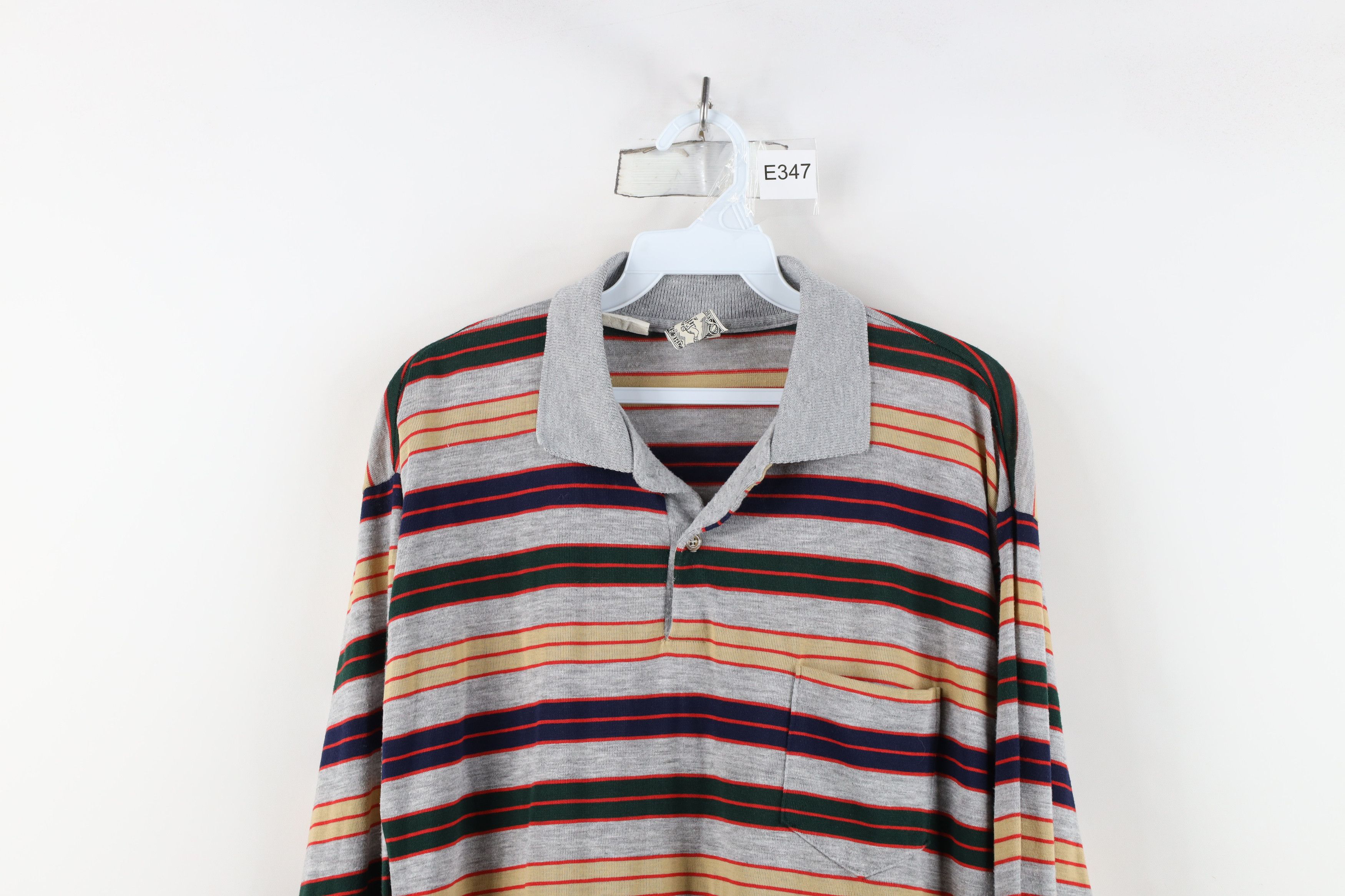 Vintage Vintage 70s Streetwear Knit Long Sleeve Rugby Polo USA Size US XL / EU 56 / 4 - 2 Thumbnail