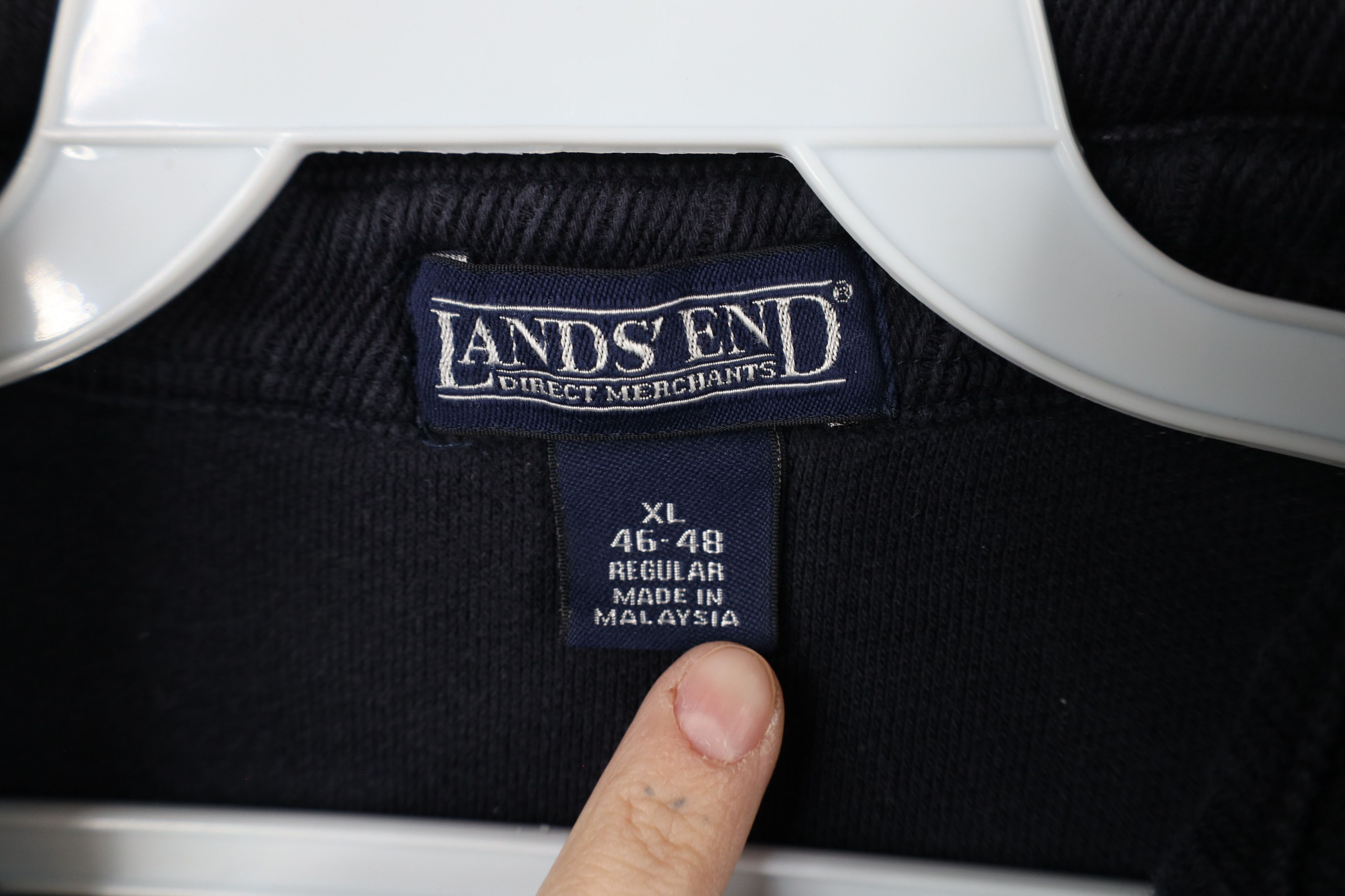 Lands' End × Vintage Vintage 90s Lands End Heavyweight Long Sleeve Collared Polo Size US XL / EU 56 / 4 - 8 Thumbnail