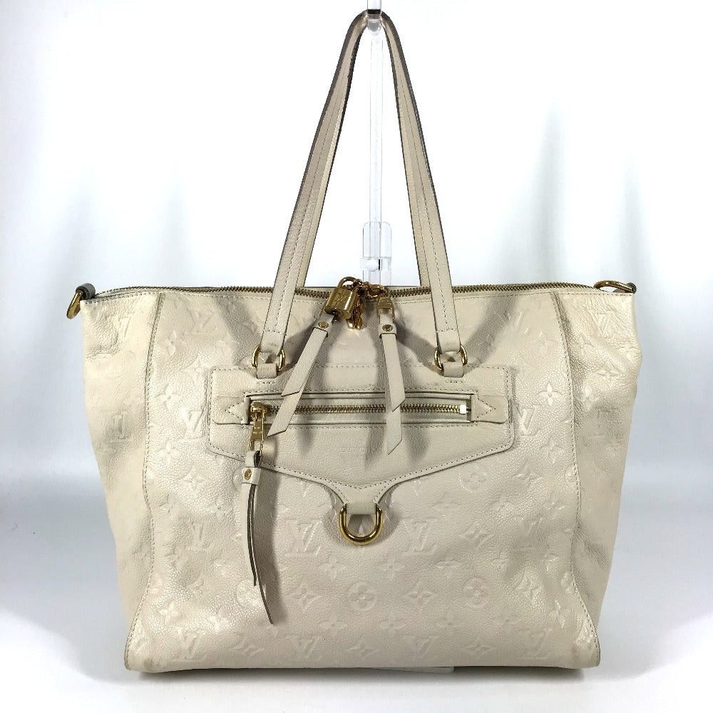 Louis Vuitton M93411 Monogram Amplant Luminews Pm Briefcase Tote Bag Shawl Shoulder Leather Unisex Neige White, Women's