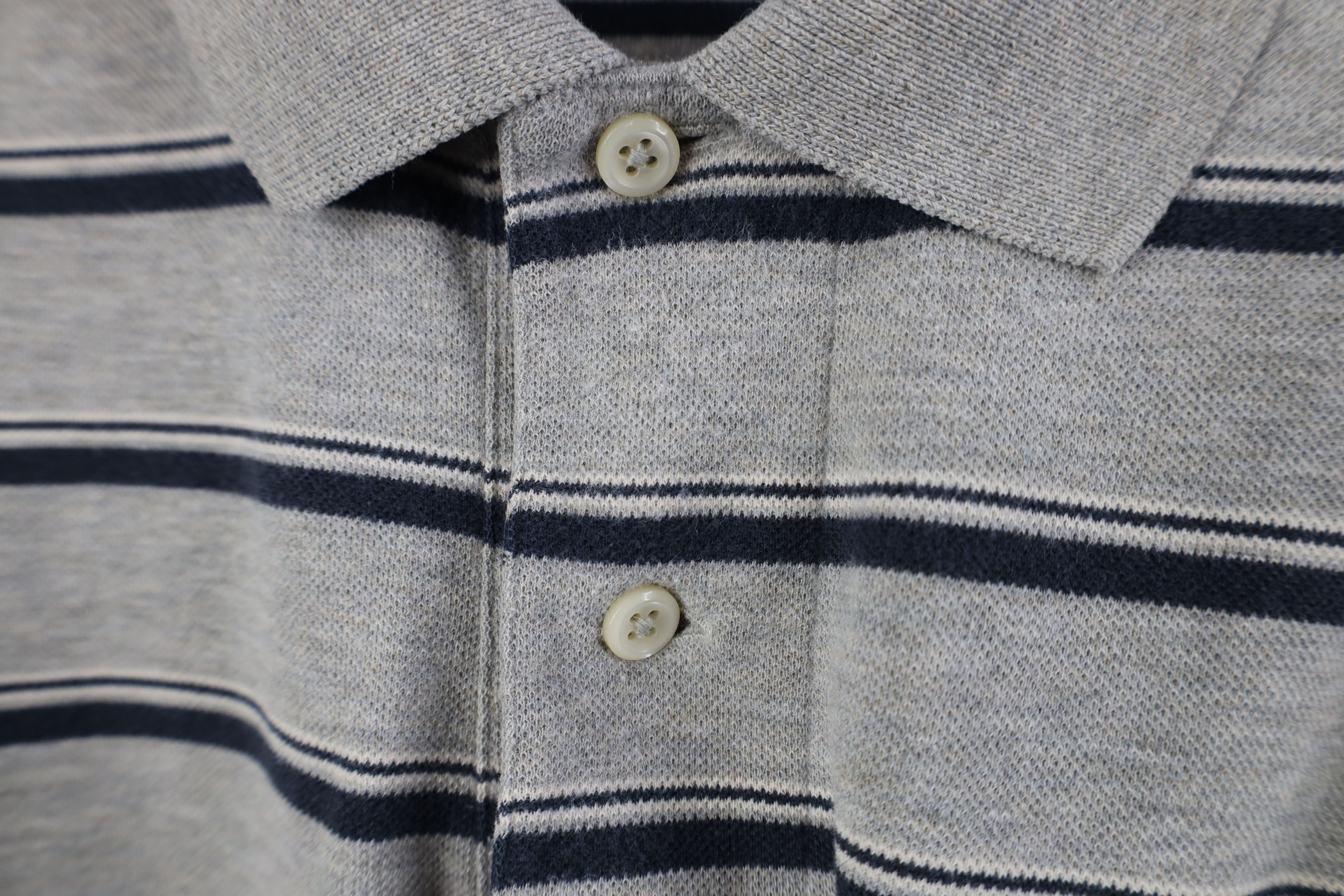 Ralph Lauren Vintage 90s Ralph Lauren Block Cotton Knit Golf Polo Gray Size US XL / EU 56 / 4 - 5 Thumbnail